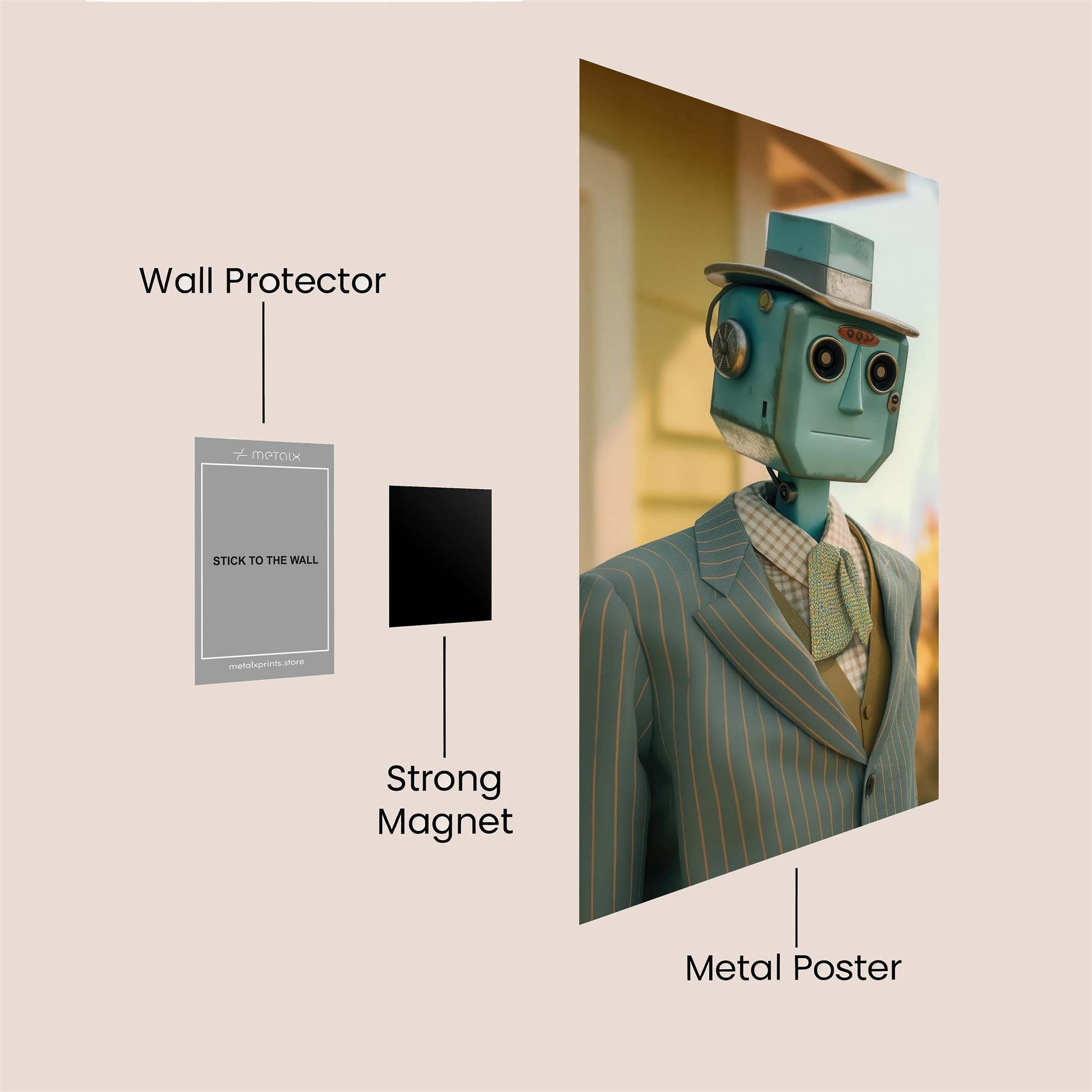 Robot Whimsy Safe Wall Magnetic / M