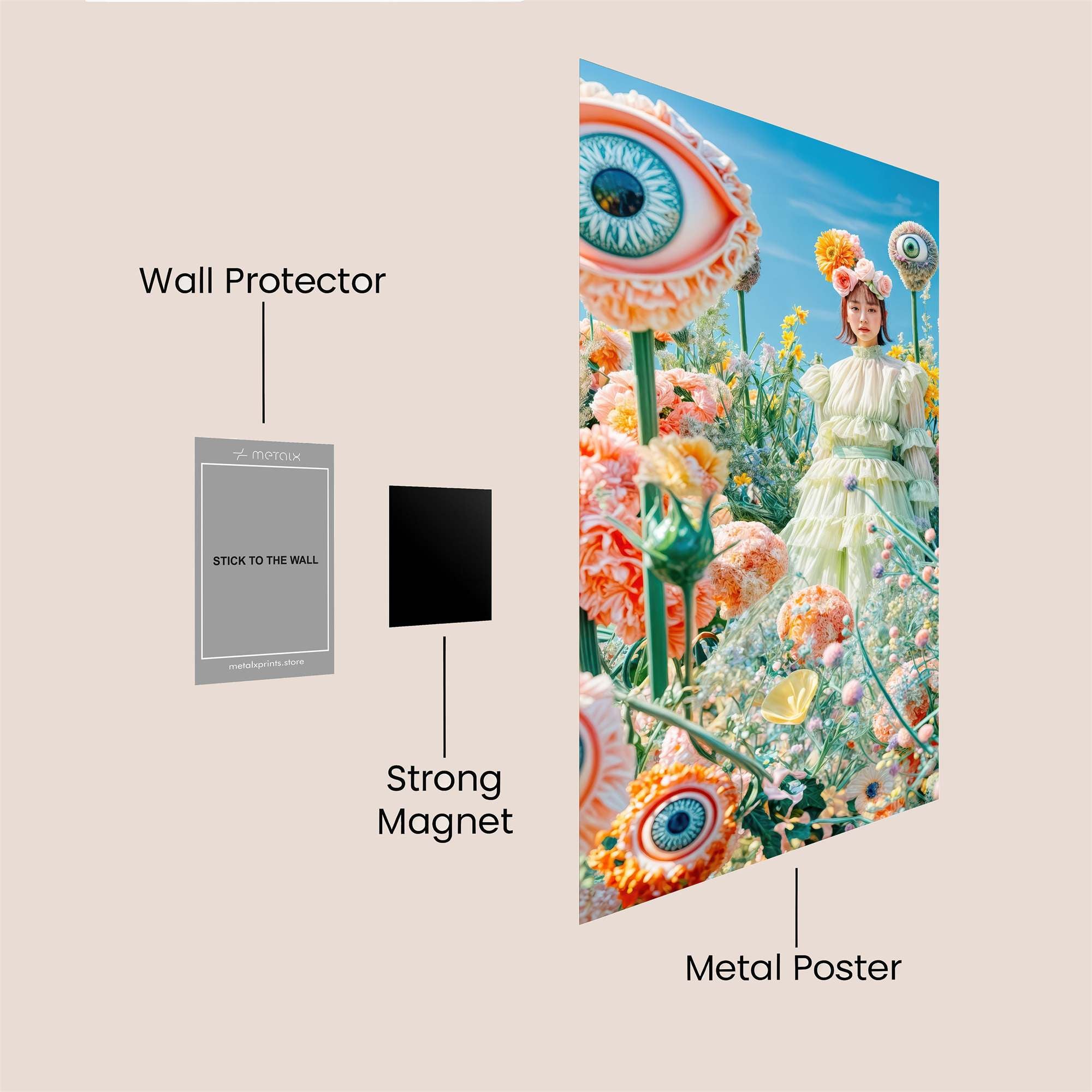 Surreal Bloom Safe Wall Magnetic / M