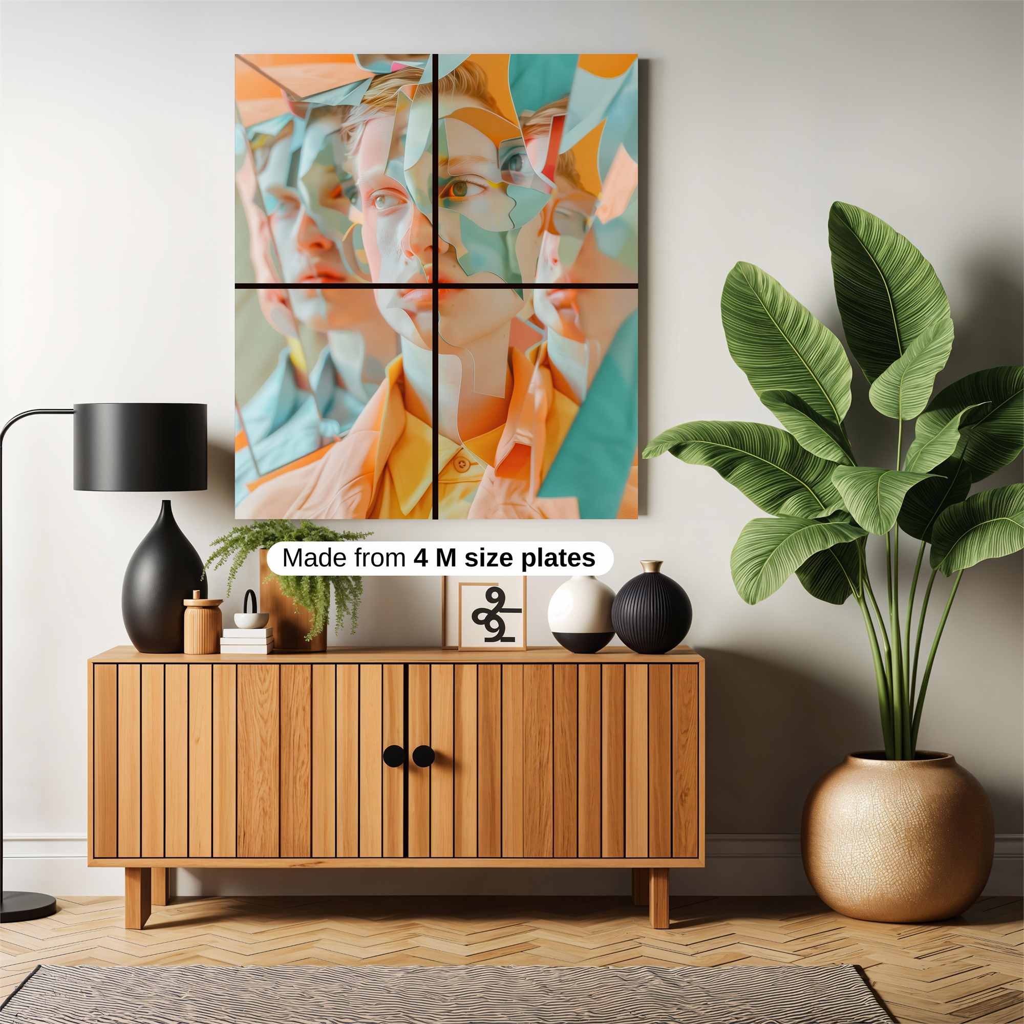 Cubist Whimsy Safe Wall Magnetic / M