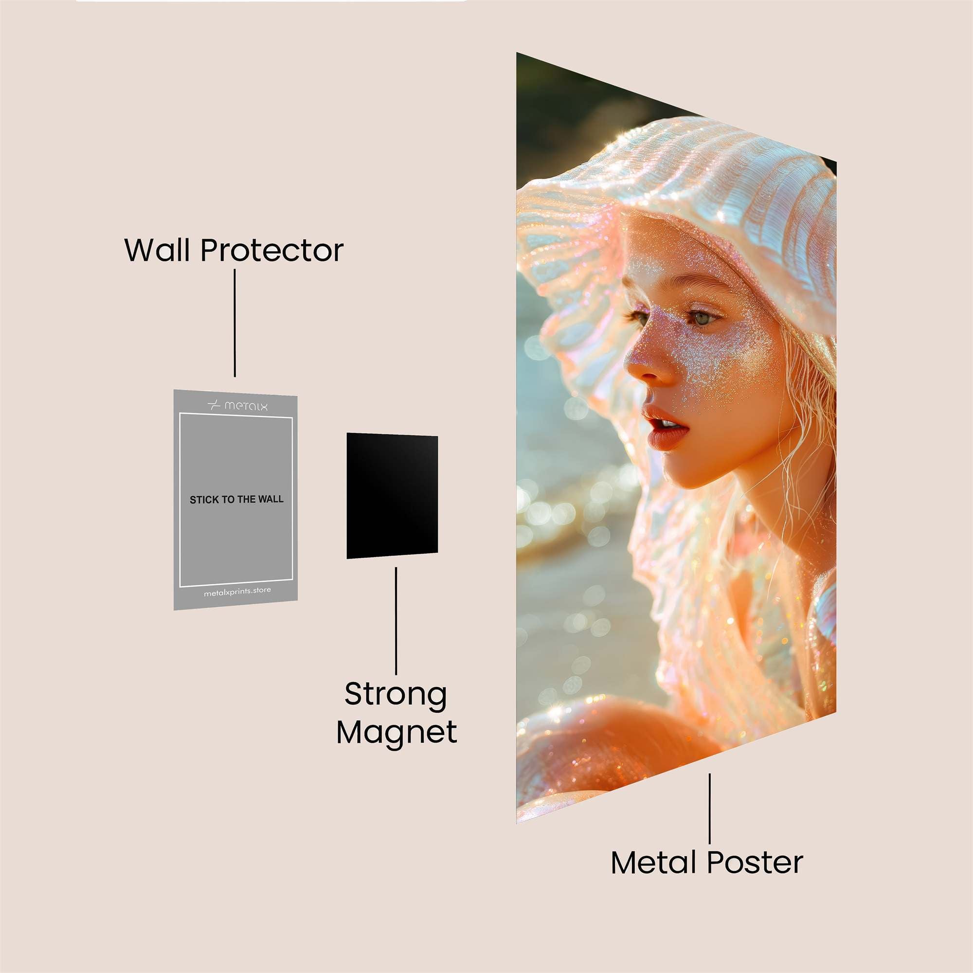 Mermaid Dream Safe Wall Magnetic / M