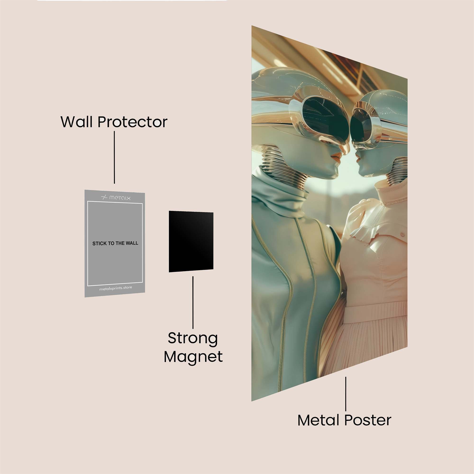 Robots Dreamy Safe Wall Magnetic / M