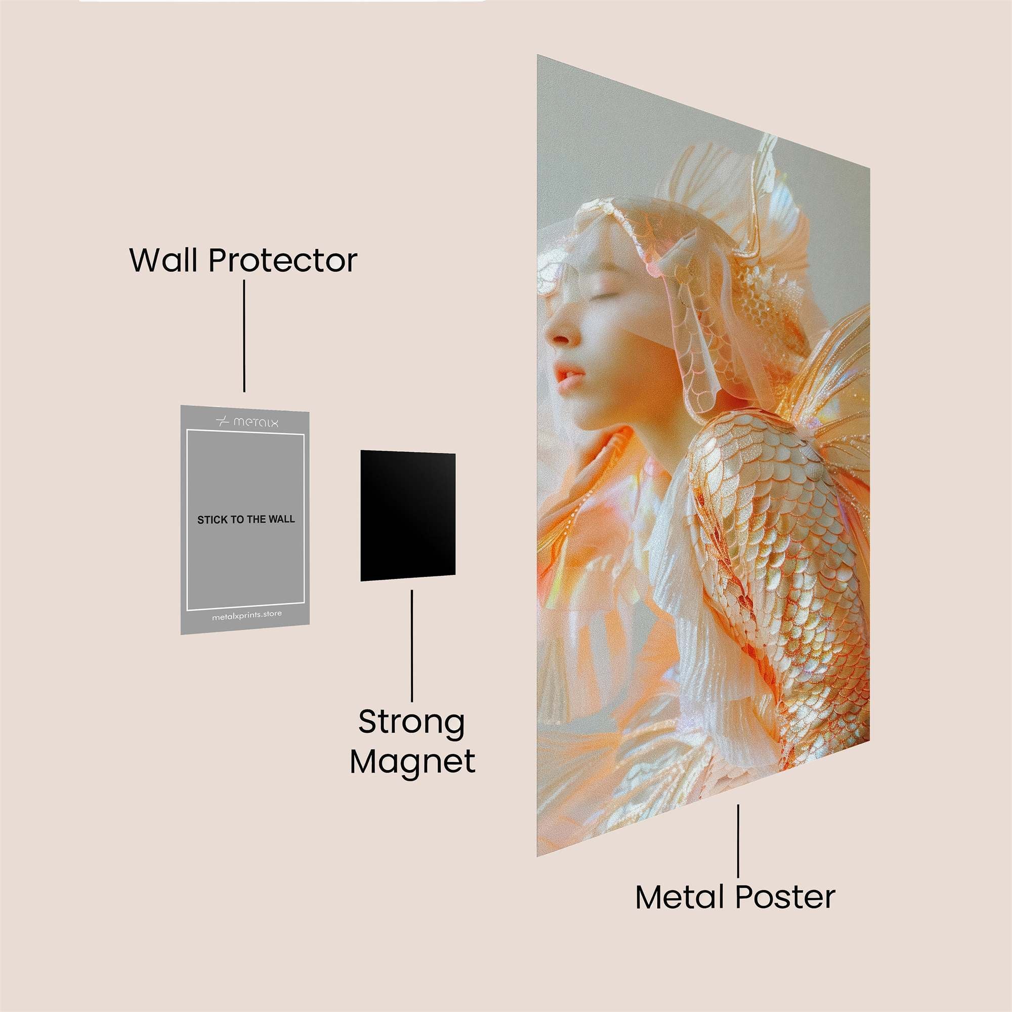 Mermaid Serenity Safe Wall Magnetic / M
