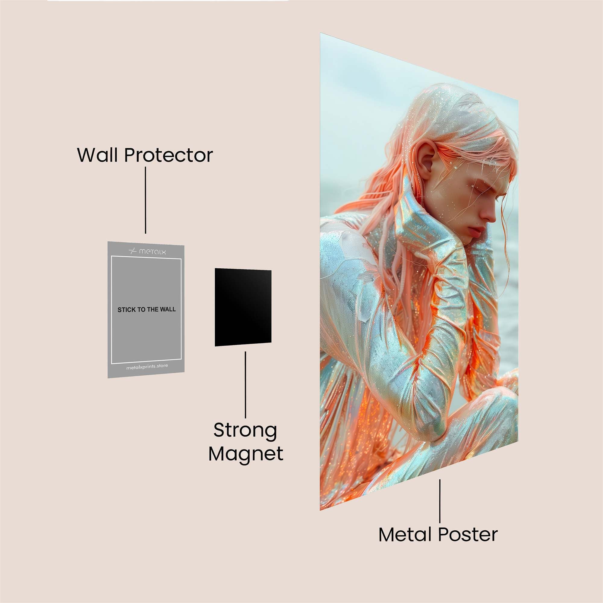 Mermaid Melancholy Safe Wall Magnetic / M