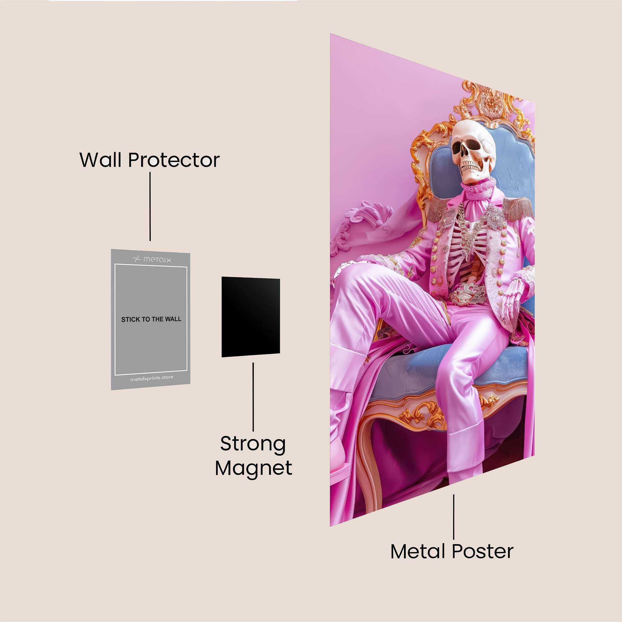 Skeleton Royalty Safe Wall Magnetic / M