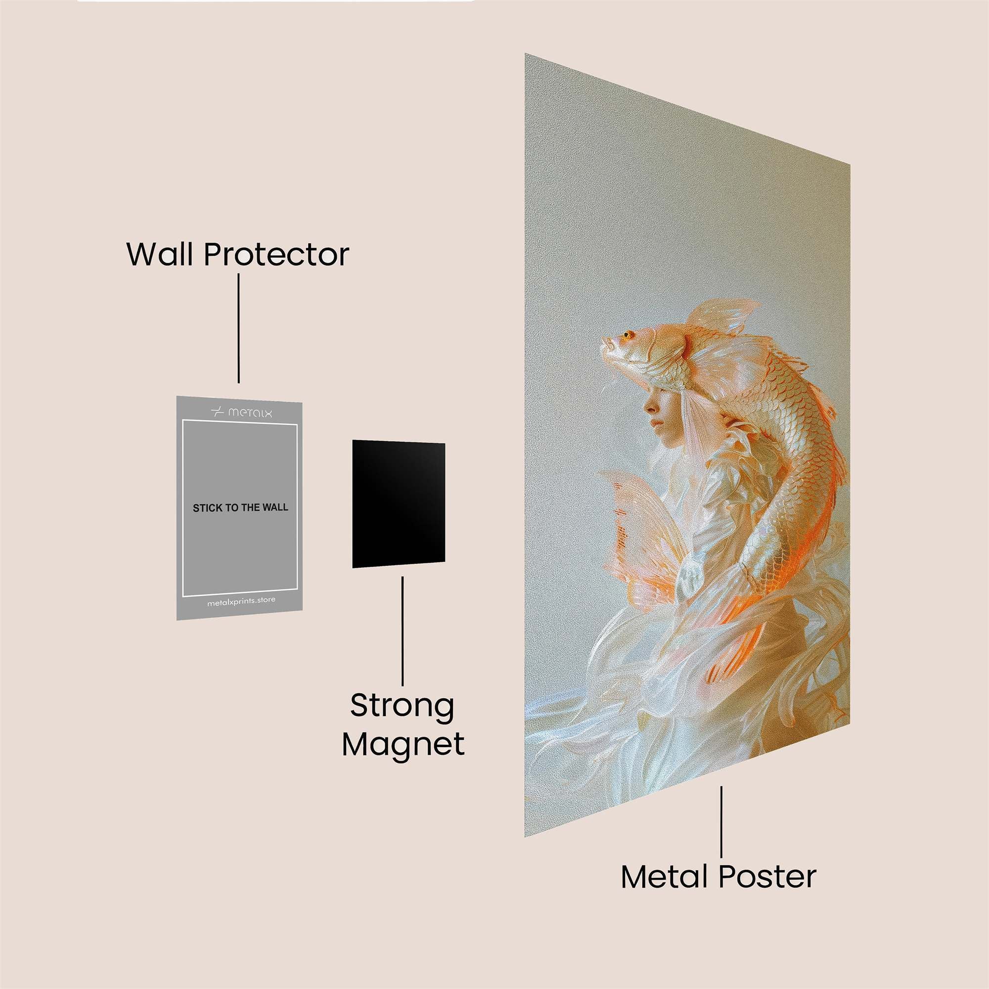 Fish Serenity Safe Wall Magnetic / M