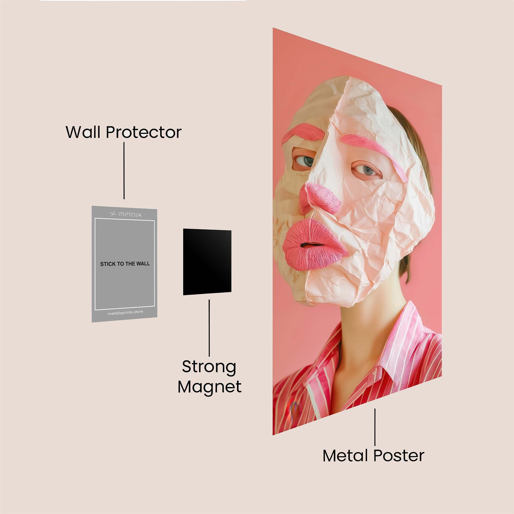 Masked Whimsy Safe Wall Magnetic / M