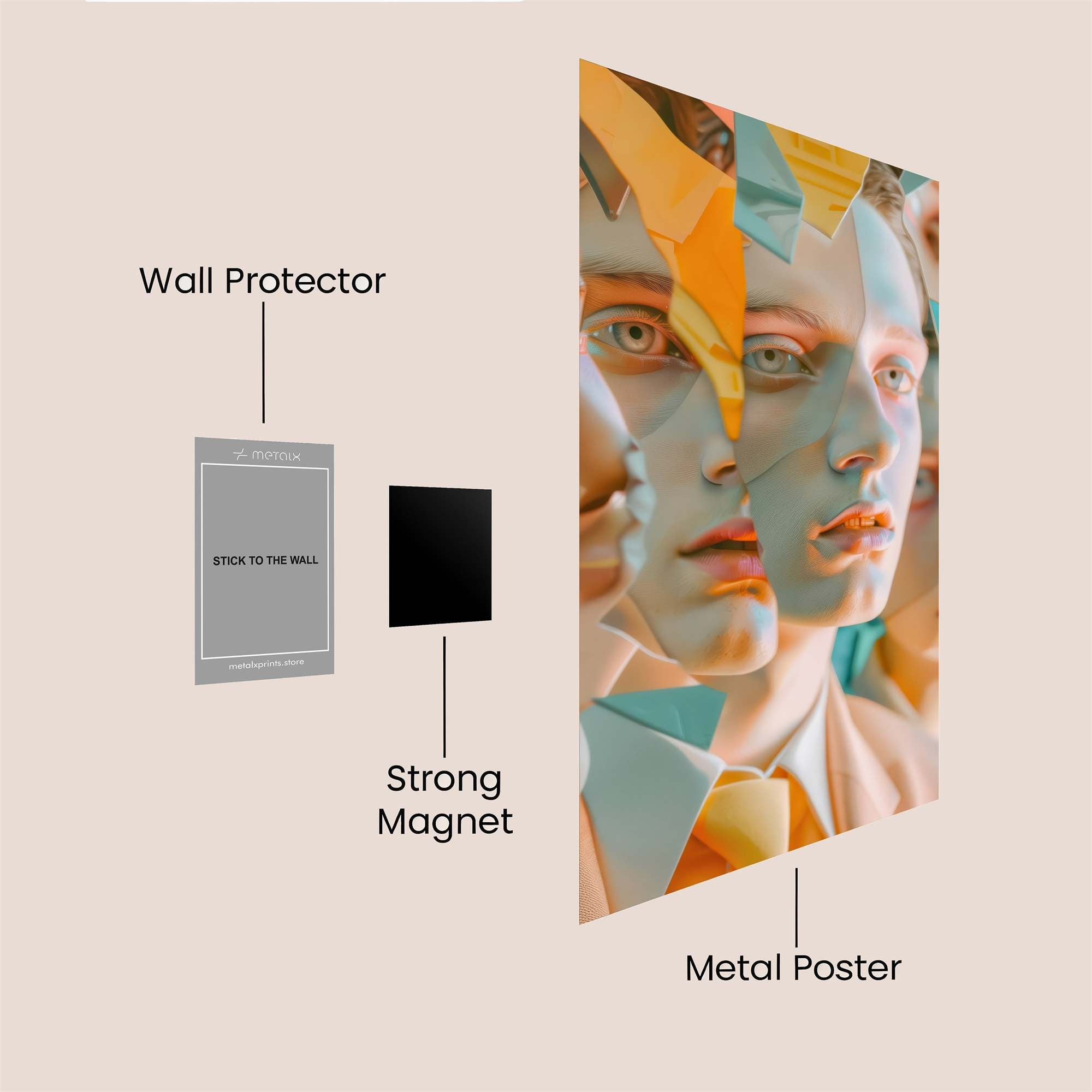Fragmented Serenity Safe Wall Magnetic / M