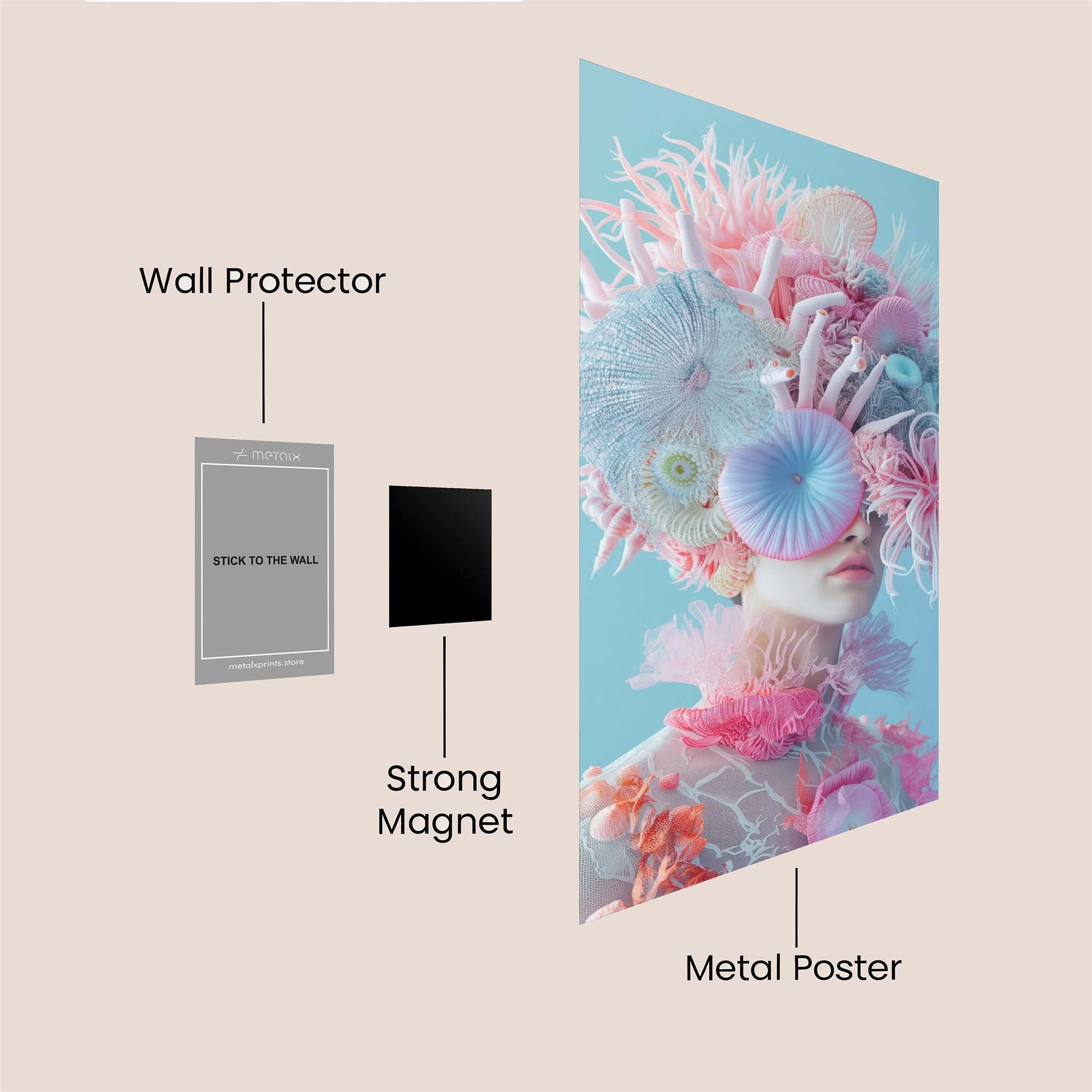 CoralWhimsy Safe Wall Magnetic / M
