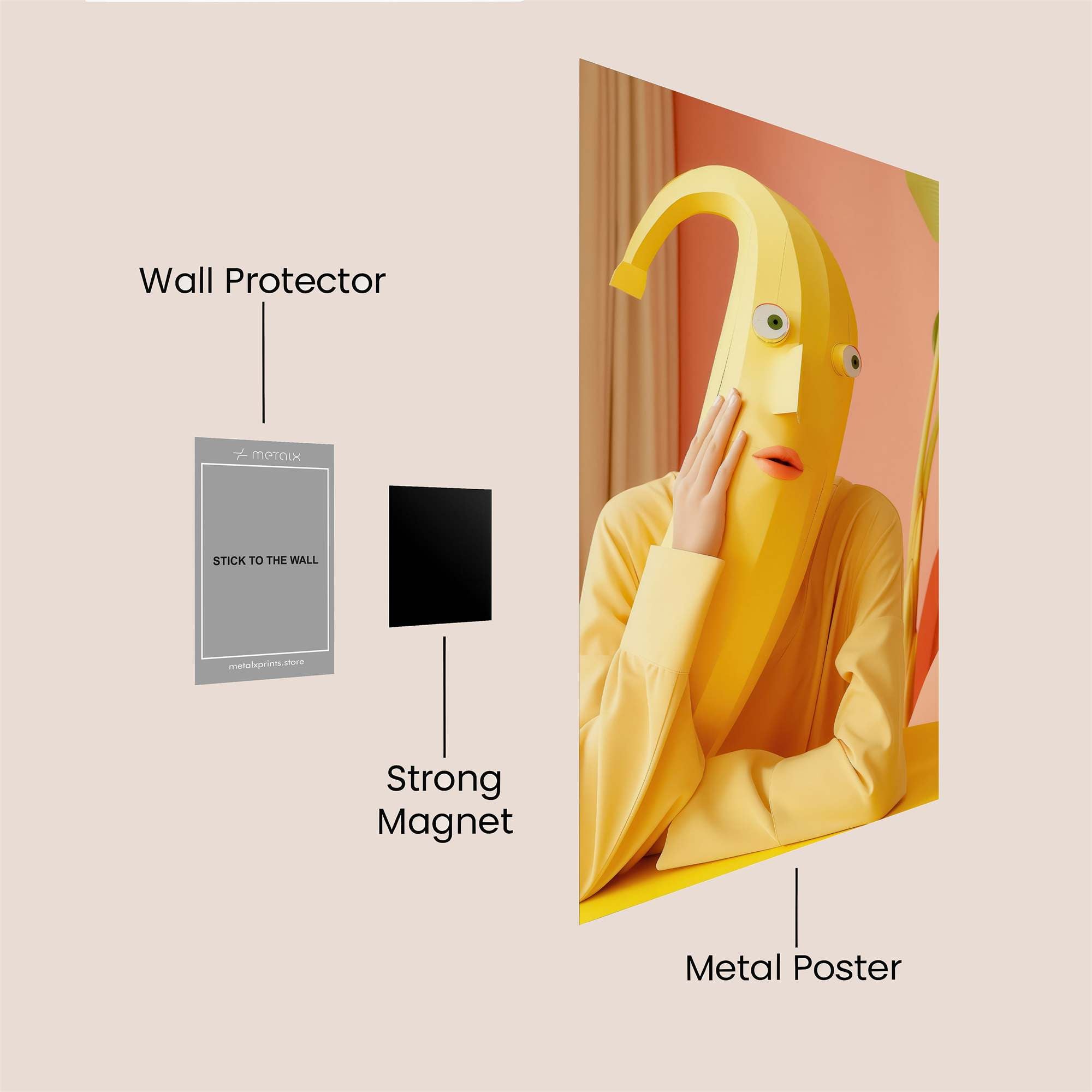 Banana Whimsy Safe Wall Magnetic / M