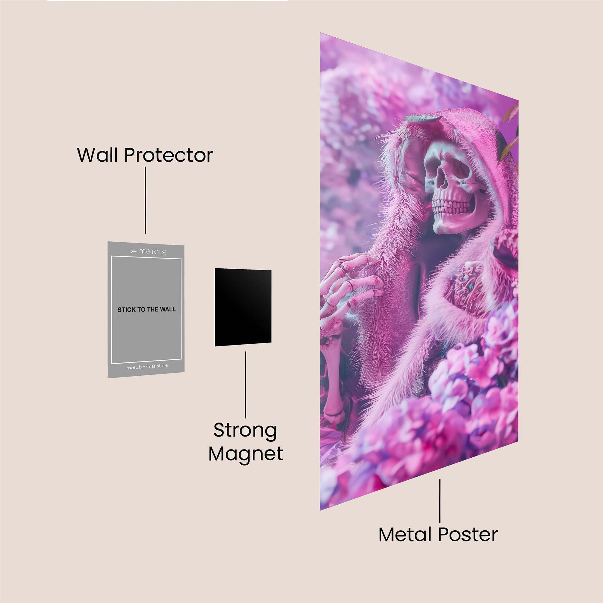 Skeleton Serenity Safe Wall Magnetic / M