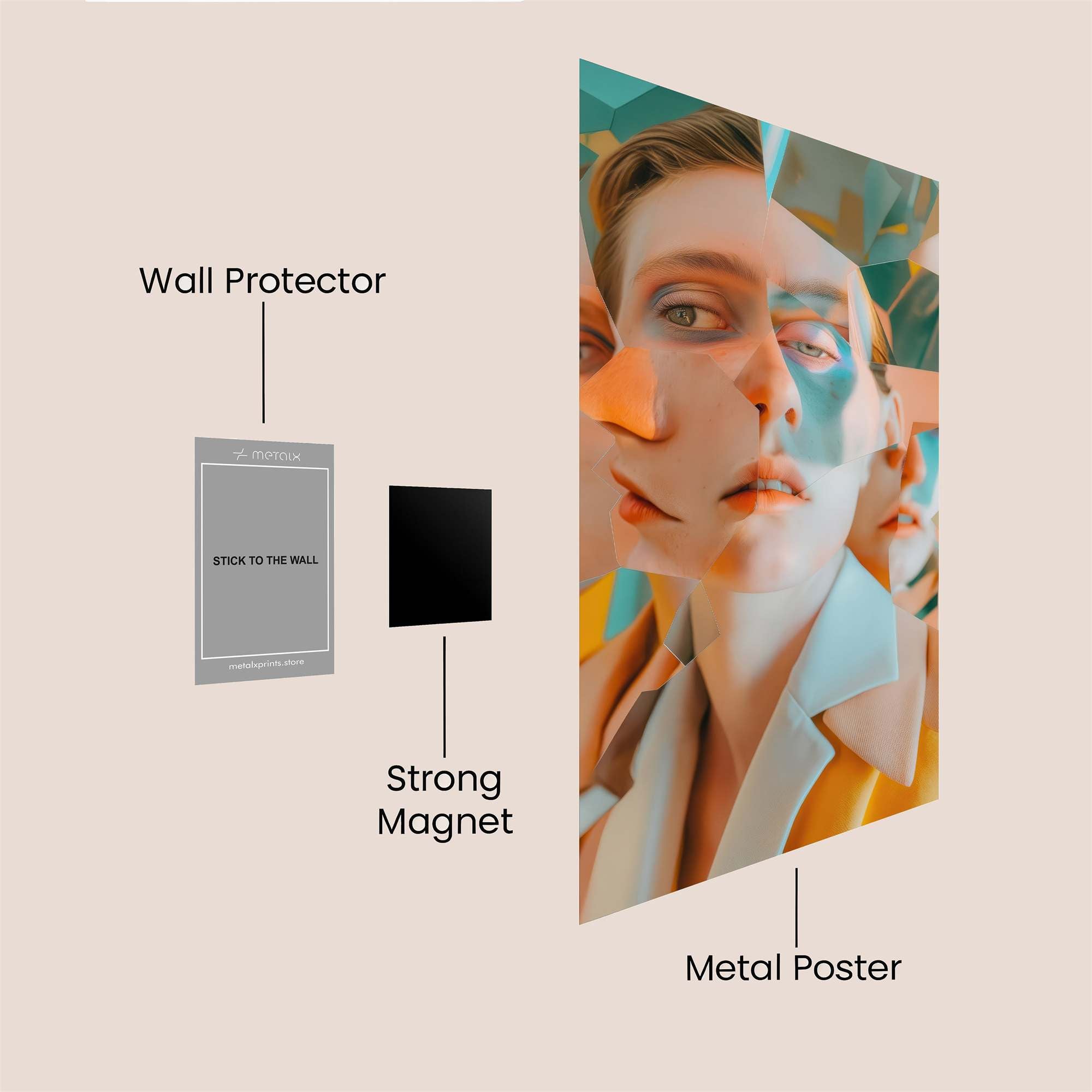 Cubist Dream Safe Wall Magnetic / M
