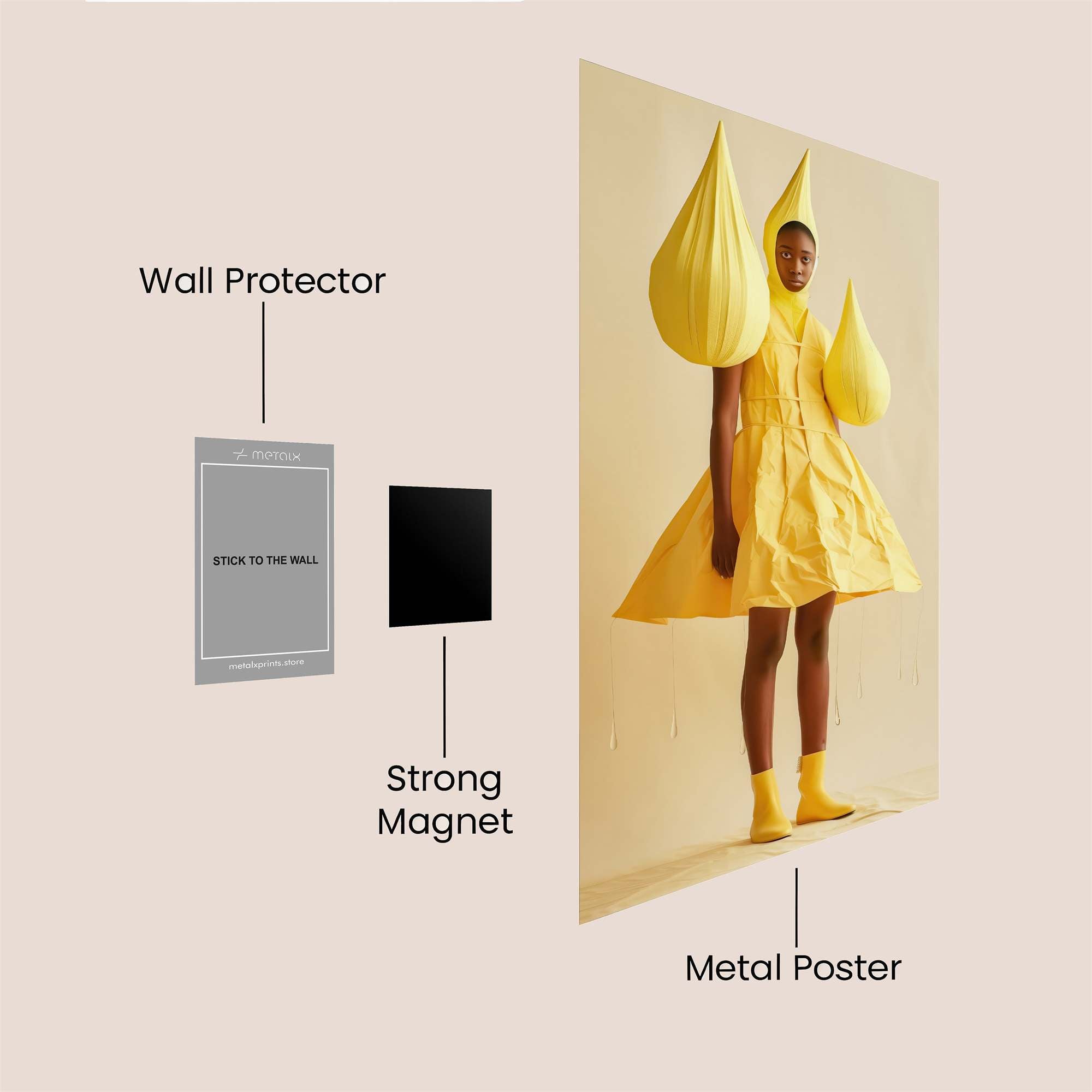 Raindrop Whimsy Safe Wall Magnetic / M