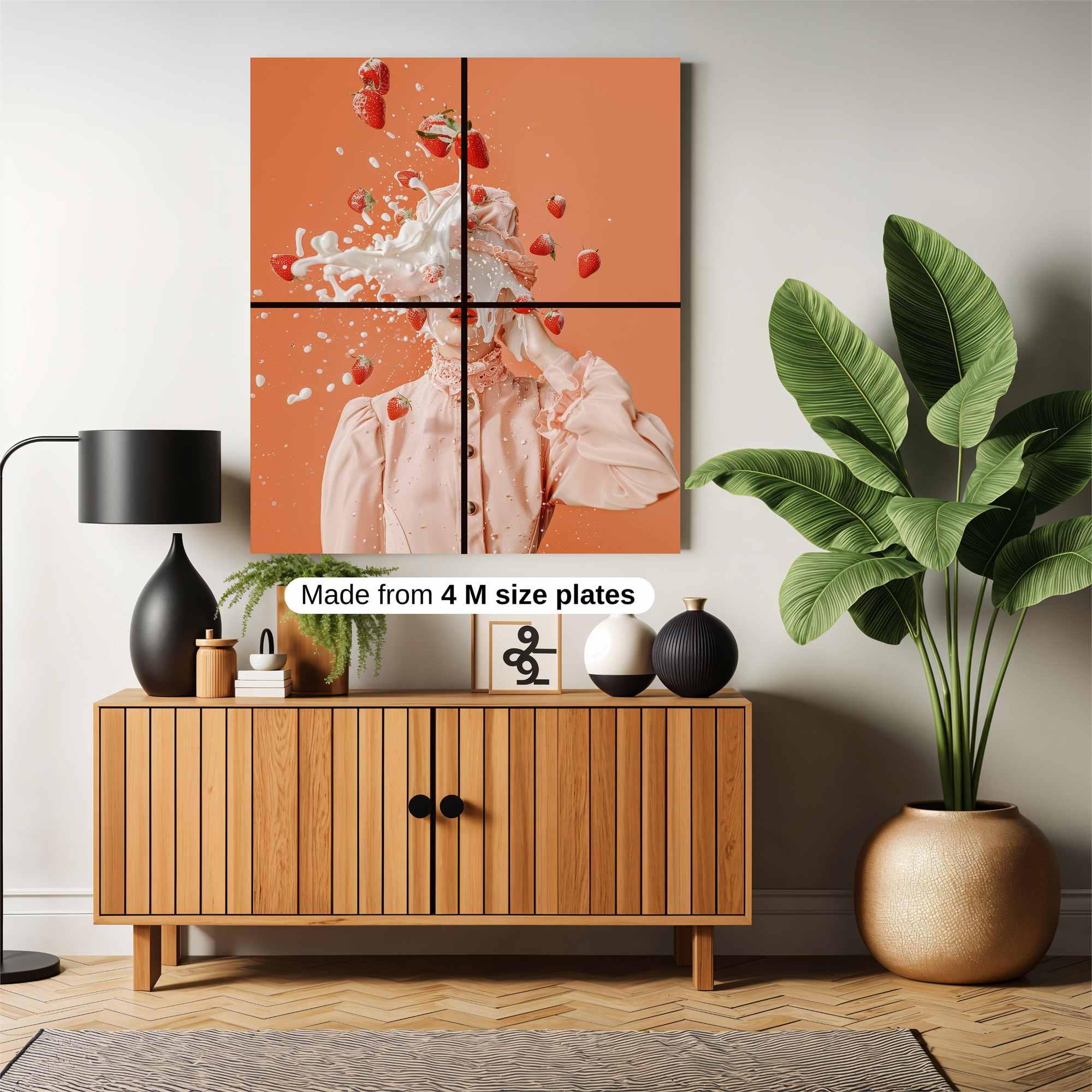 Strawberry Splatter Safe Wall Magnetic / M