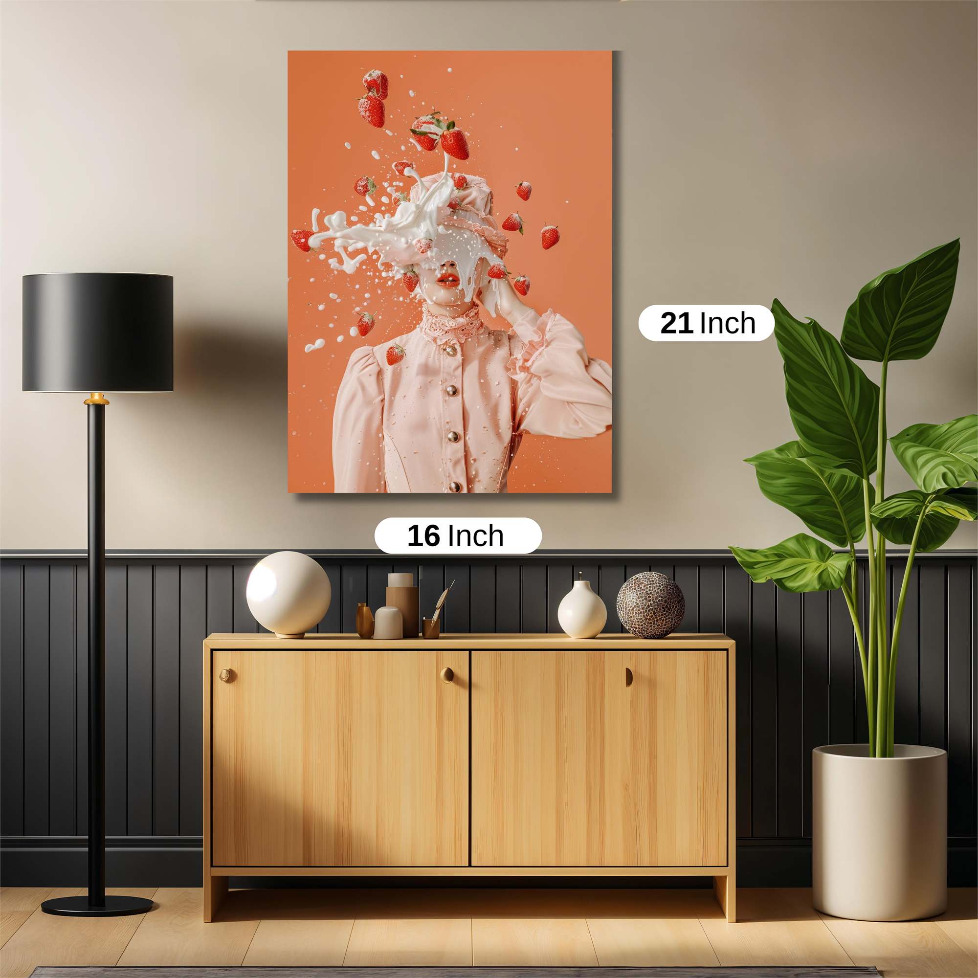 Strawberry Splatter Safe Wall Magnetic / M