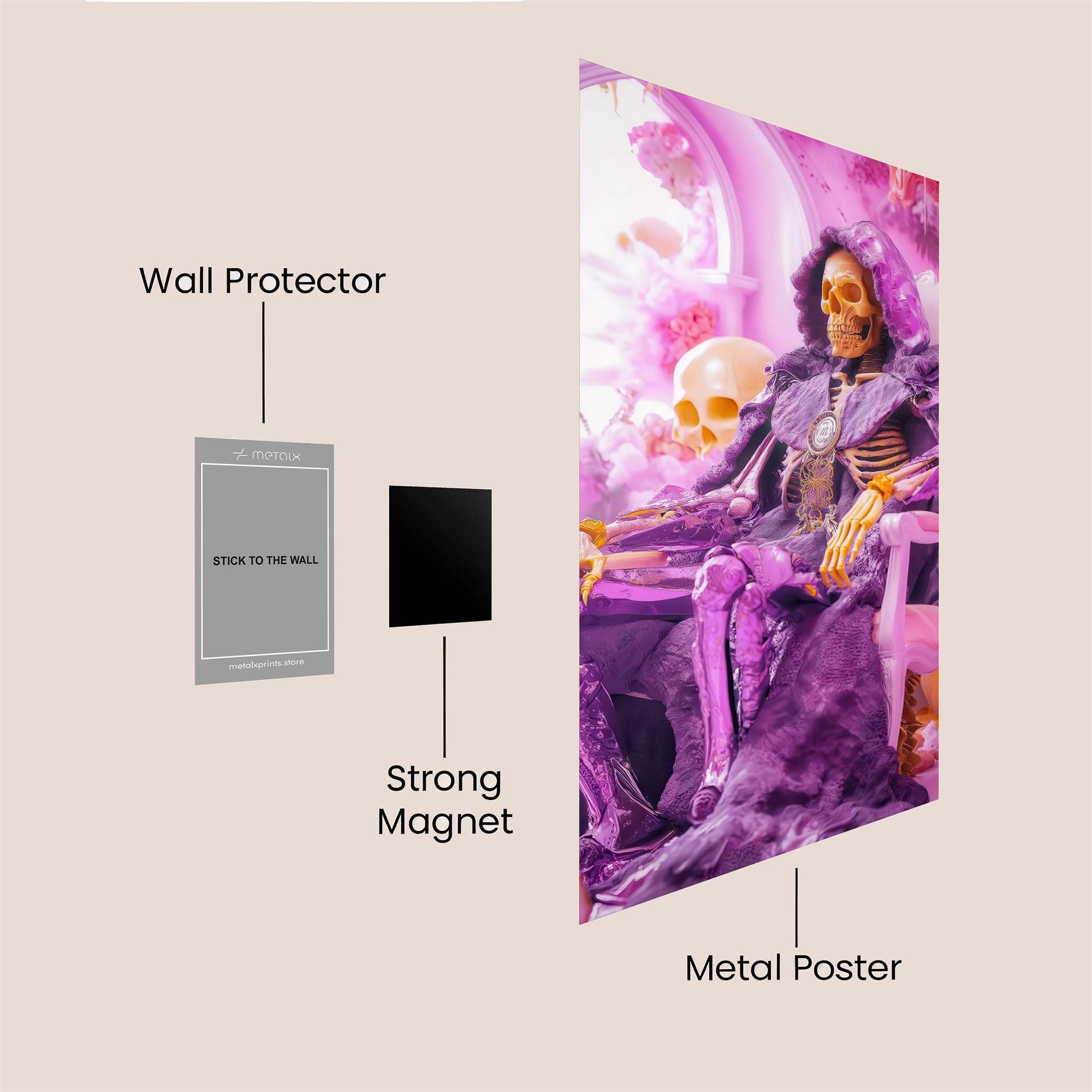 Skeleton Serenity Safe Wall Magnetic / M