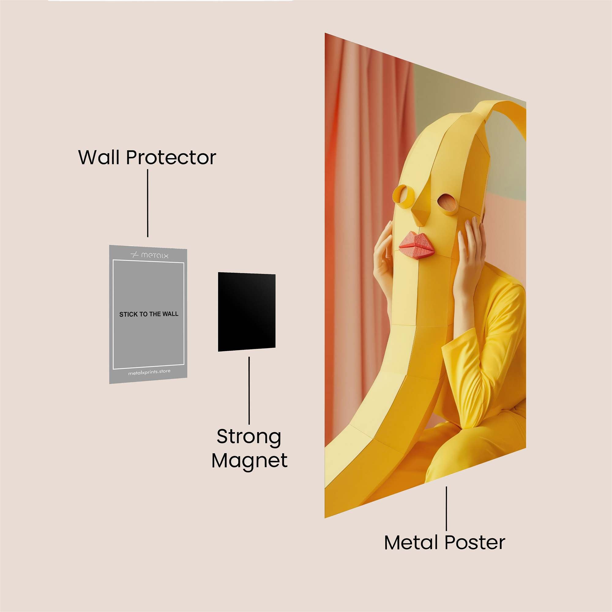 Banana Whimsy Safe Wall Magnetic / M