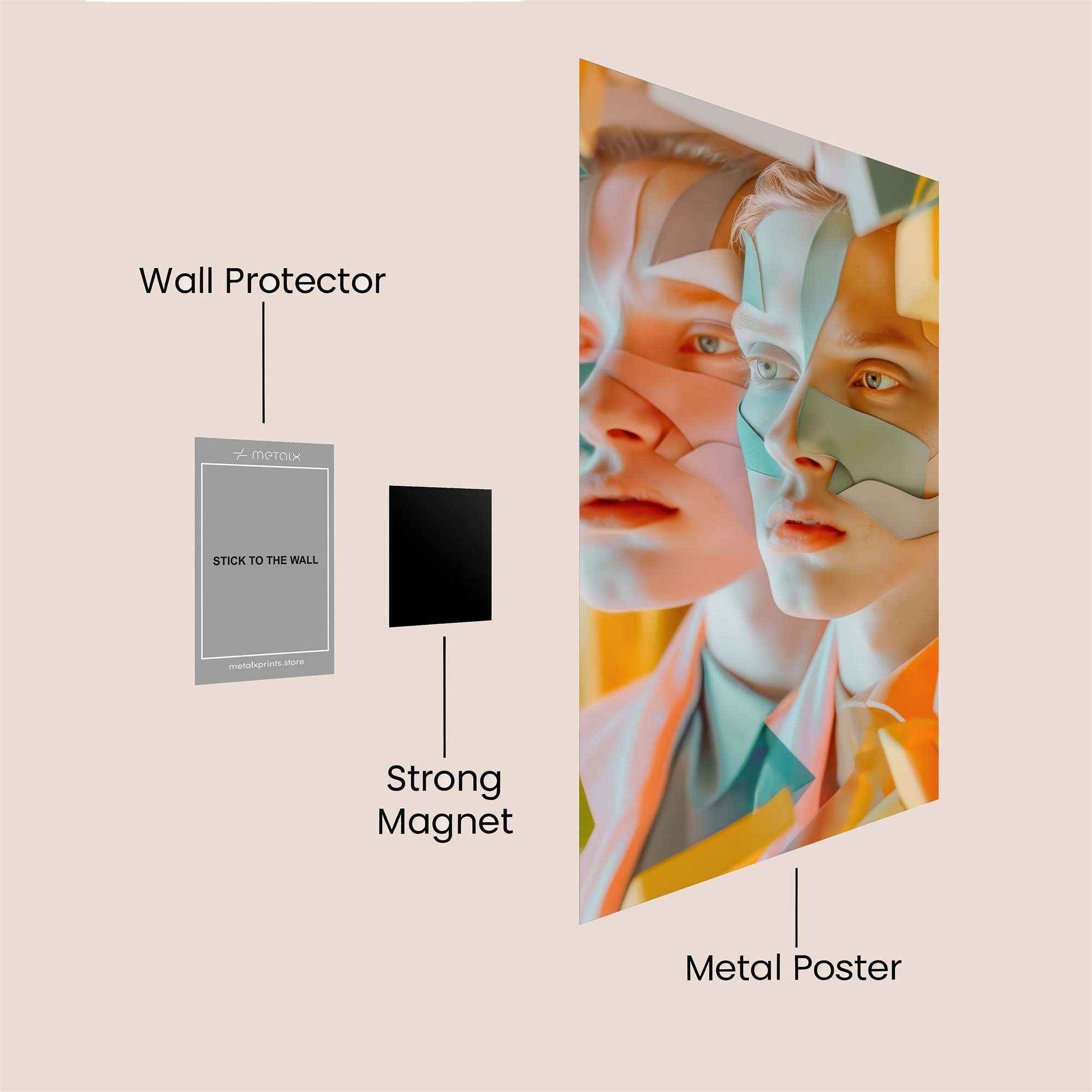 Mirrored Serenity Safe Wall Magnetic / M