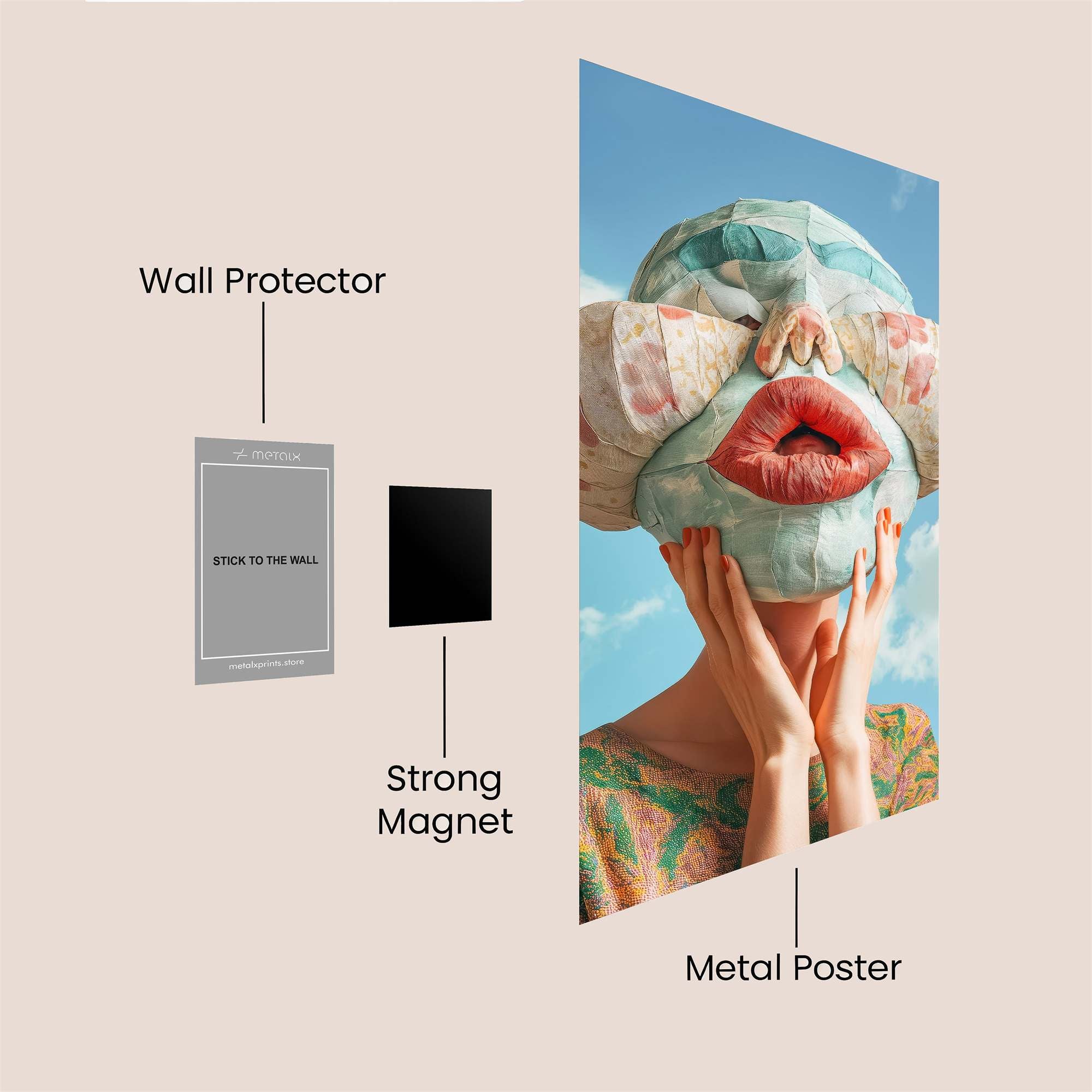 Masked Whimsy Safe Wall Magnetic / M