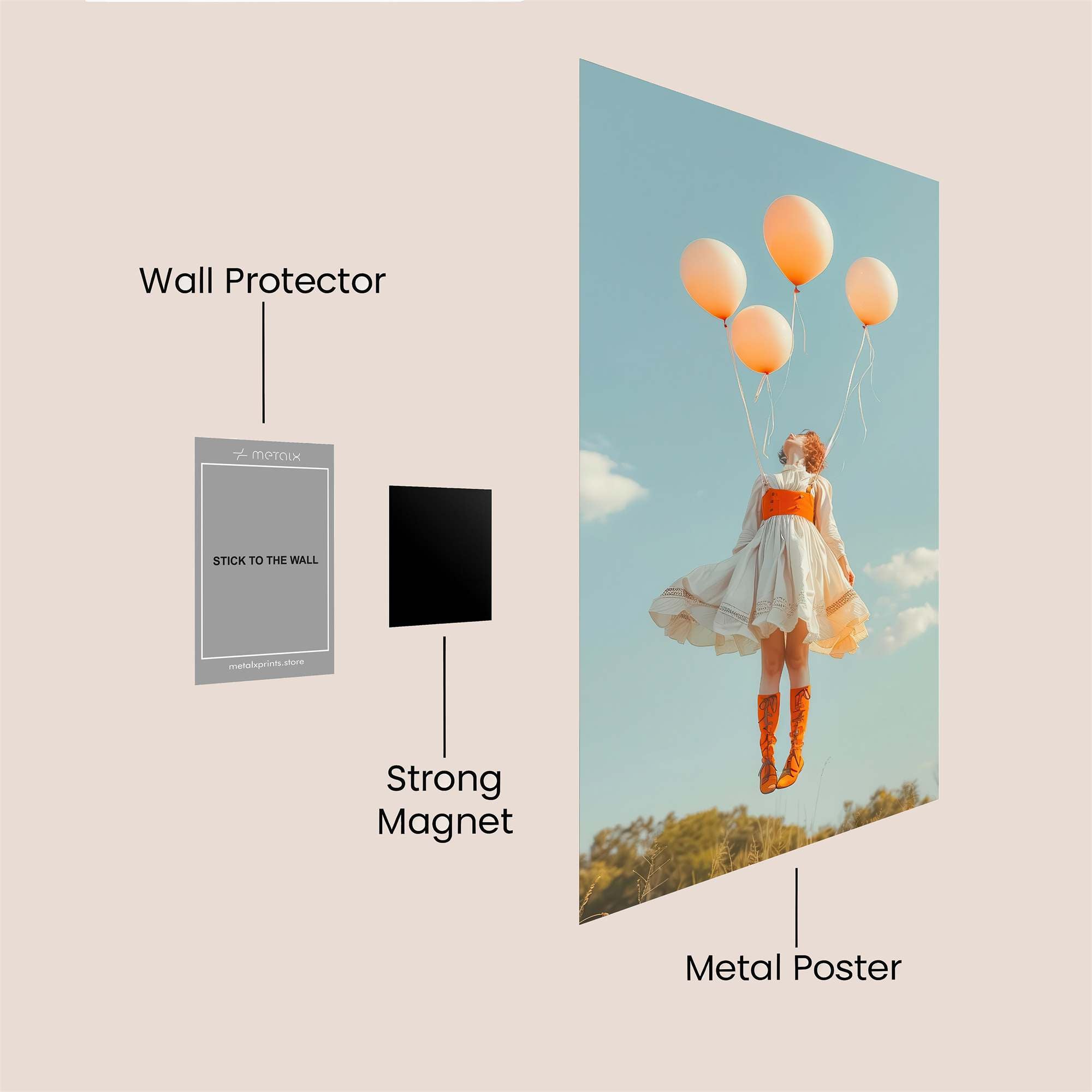 Balloons Bliss Safe Wall Magnetic / M