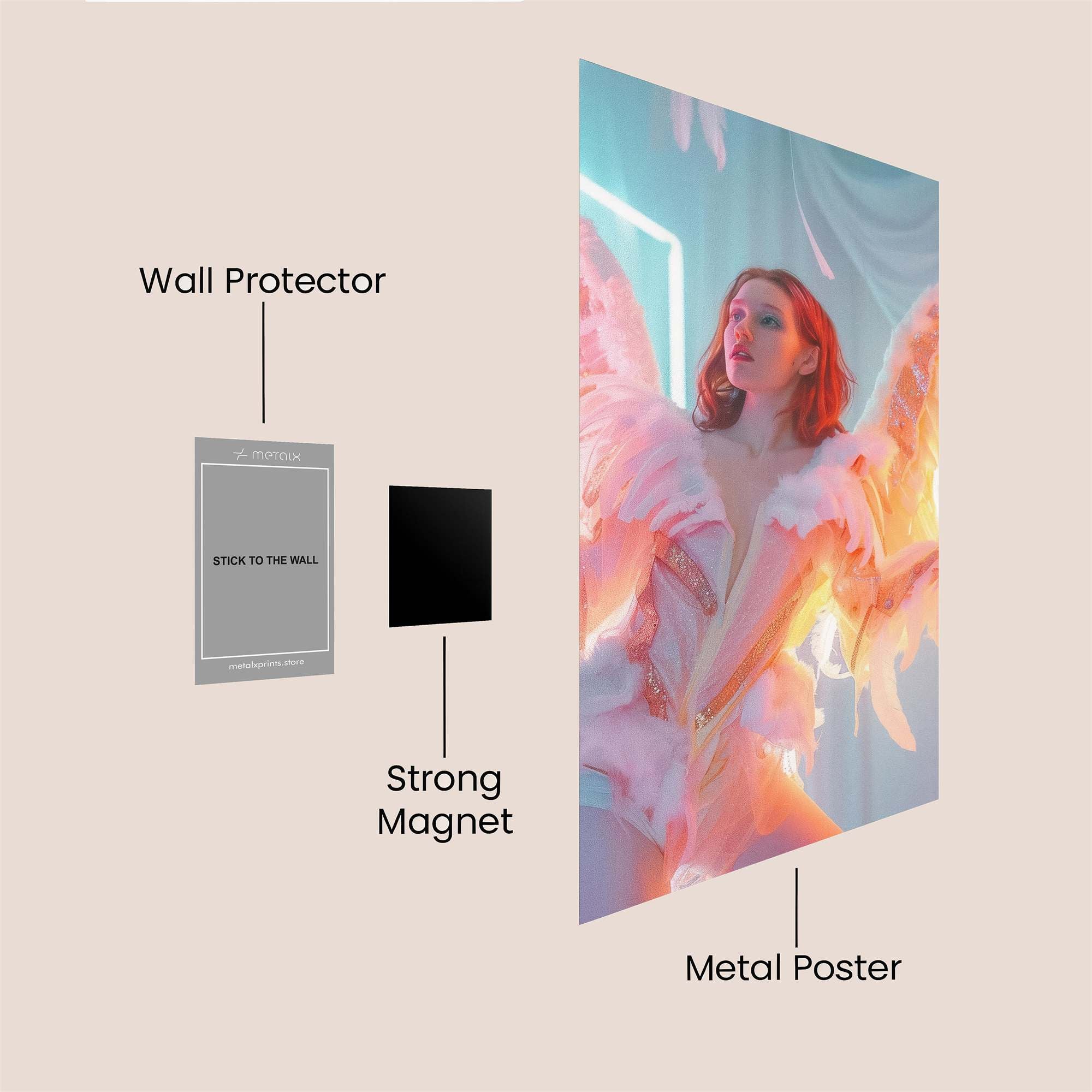 Angel Glow Safe Wall Magnetic / M