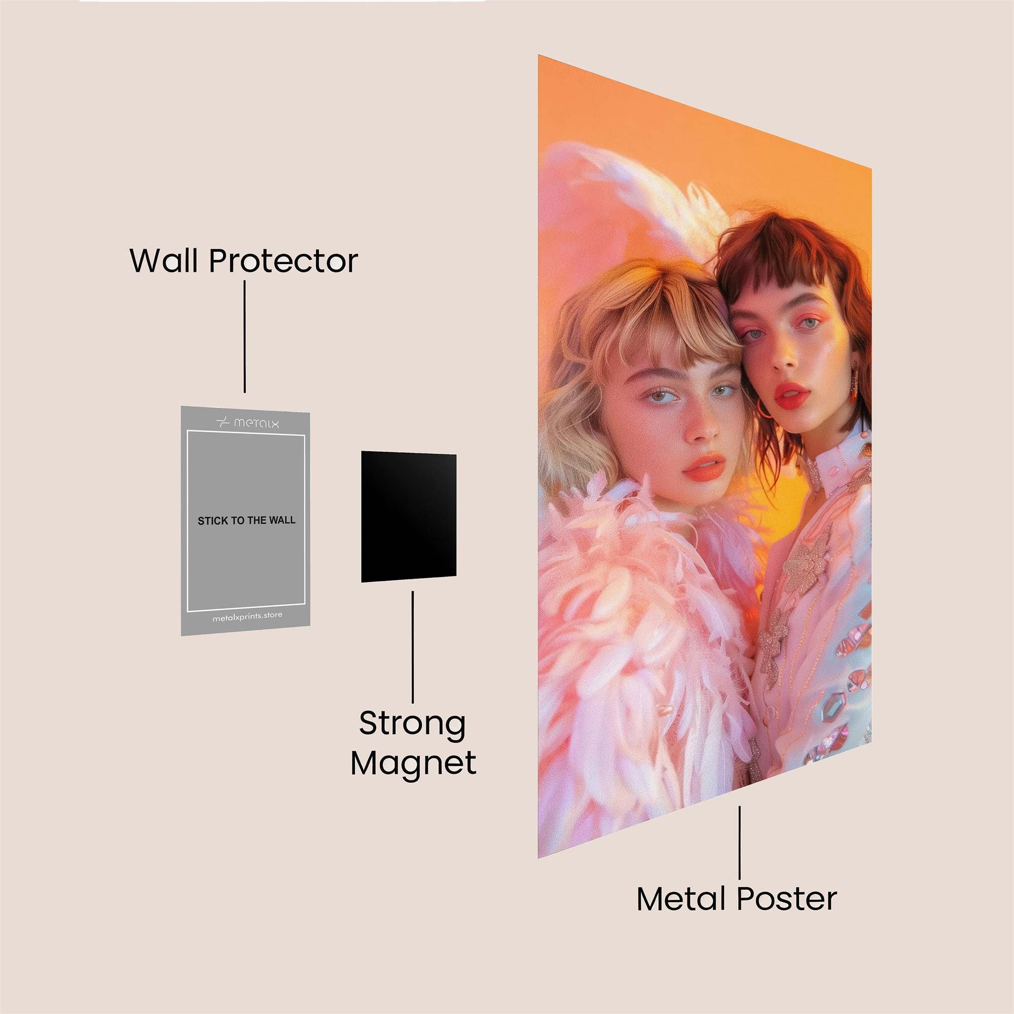 Angelic Whimsy Safe Wall Magnetic / M