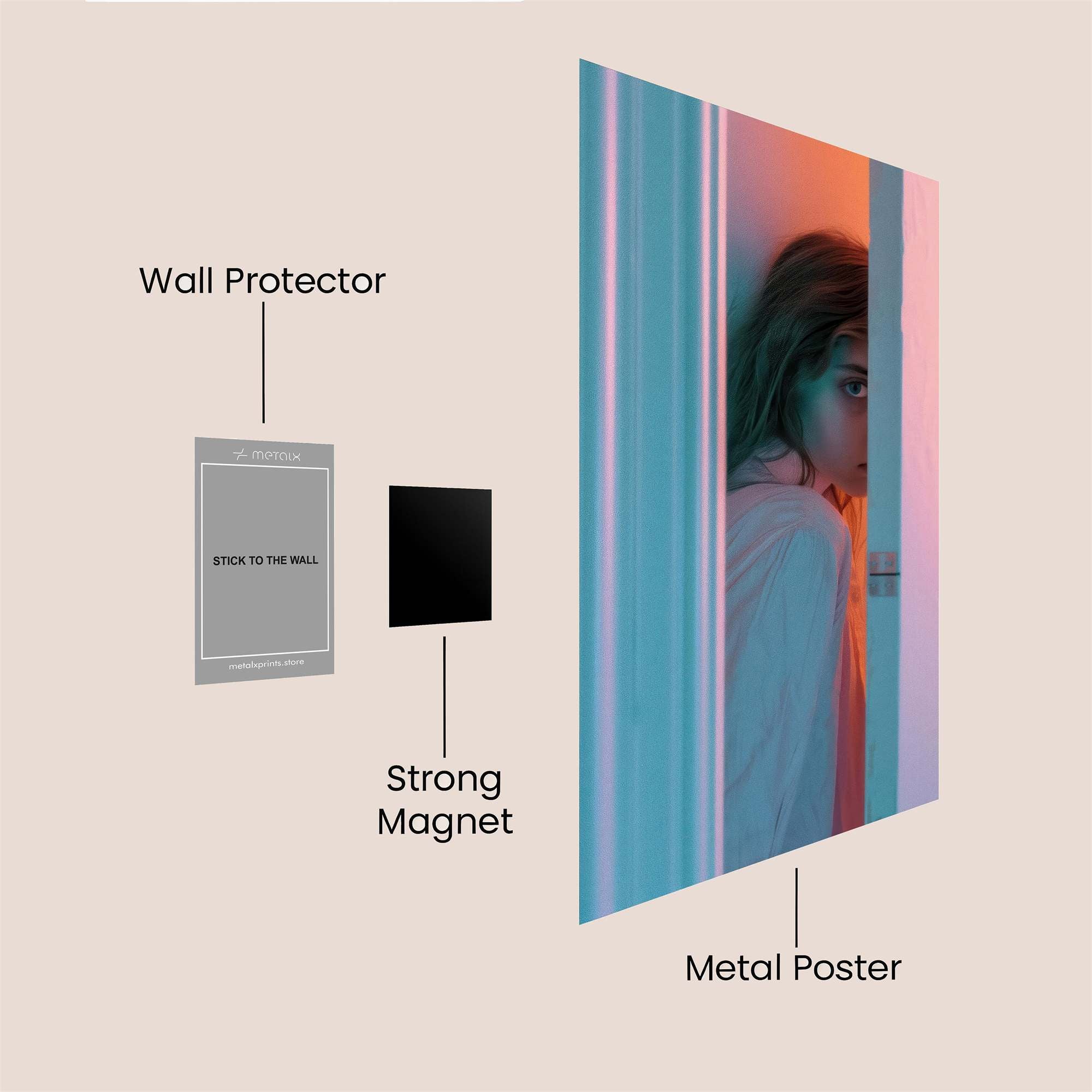 Mystery Glow Safe Wall Magnetic / M