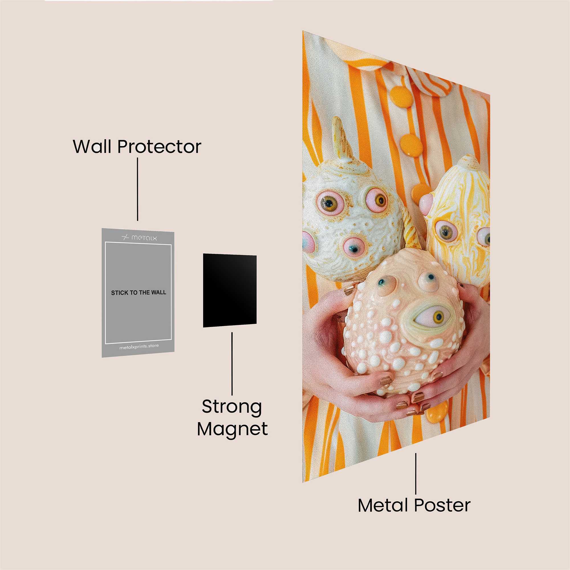 Eyeball Eccentric Safe Wall Magnetic / M