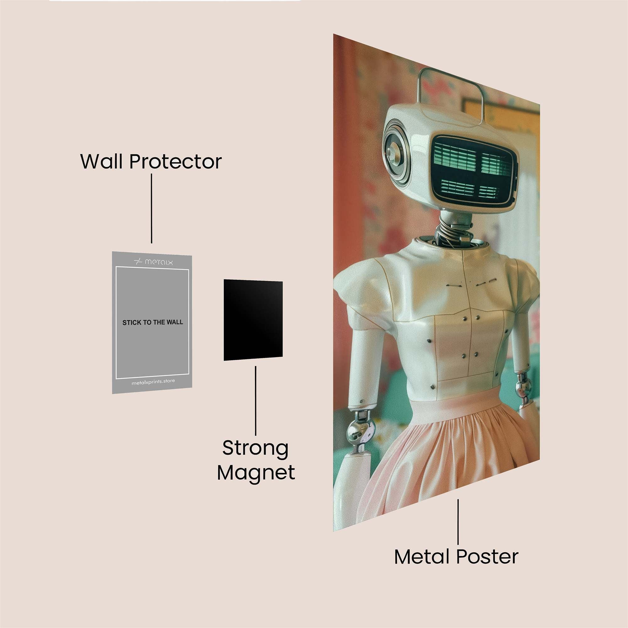 Robot Whimsy Safe Wall Magnetic / M