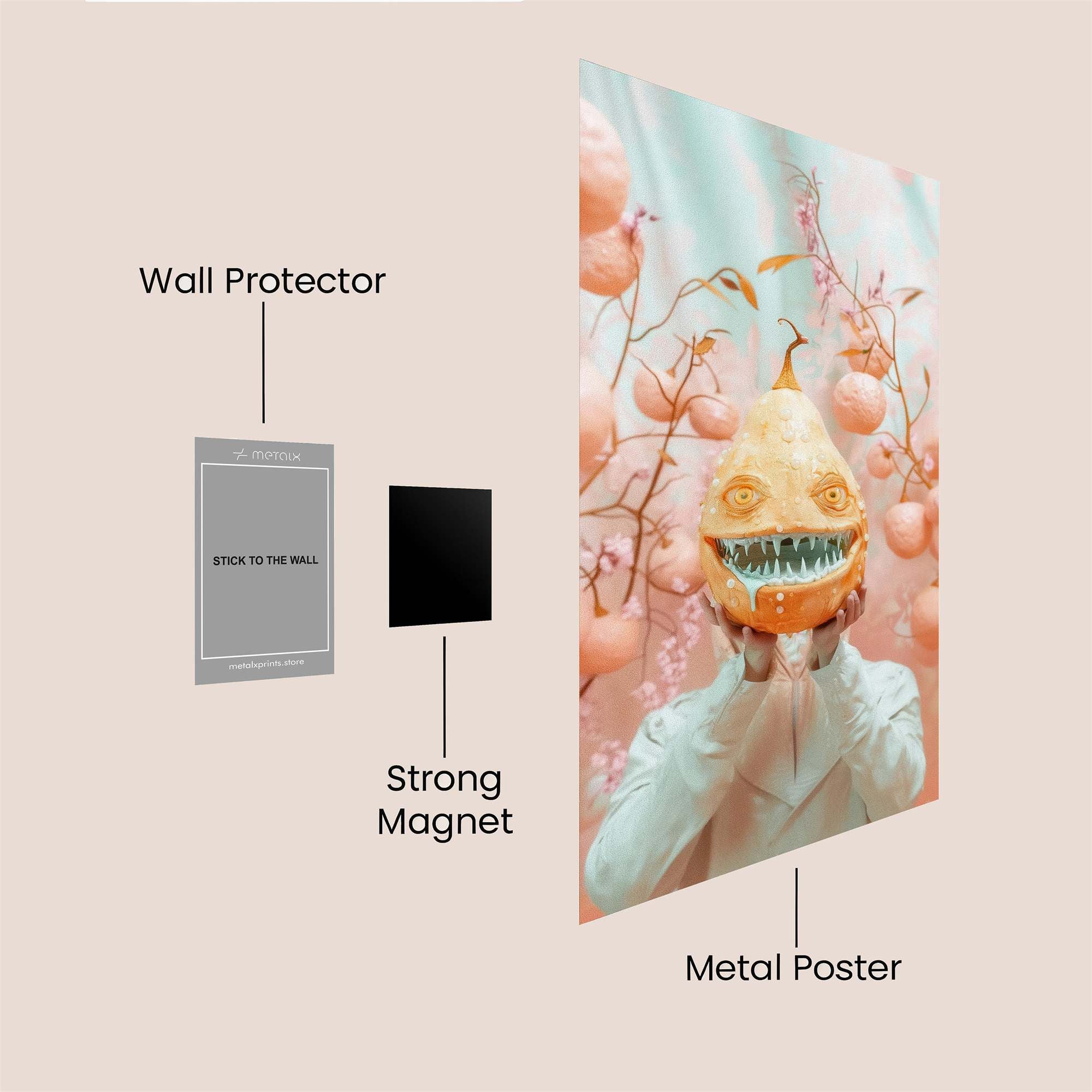Pumpkin Whimsy Safe Wall Magnetic / M
