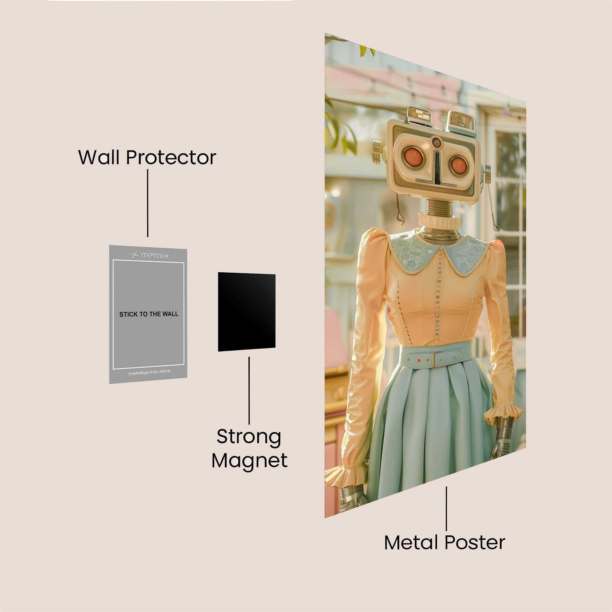 Robot Whimsy Safe Wall Magnetic / M