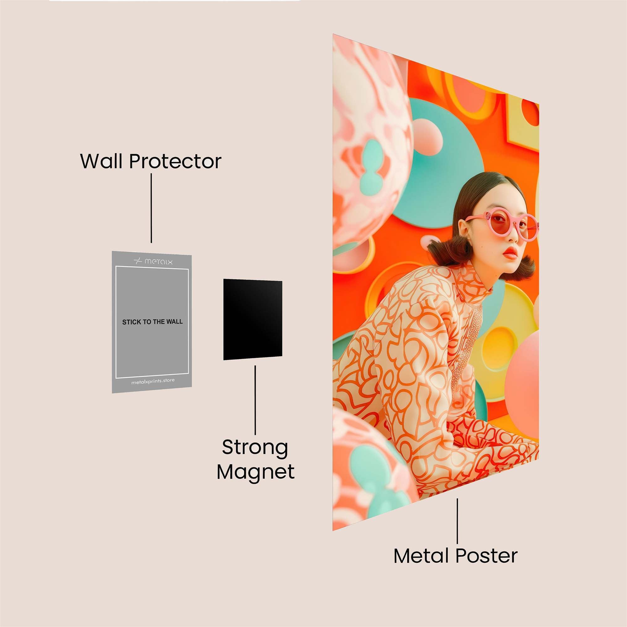 Pop Whimsy Safe Wall Magnetic / M