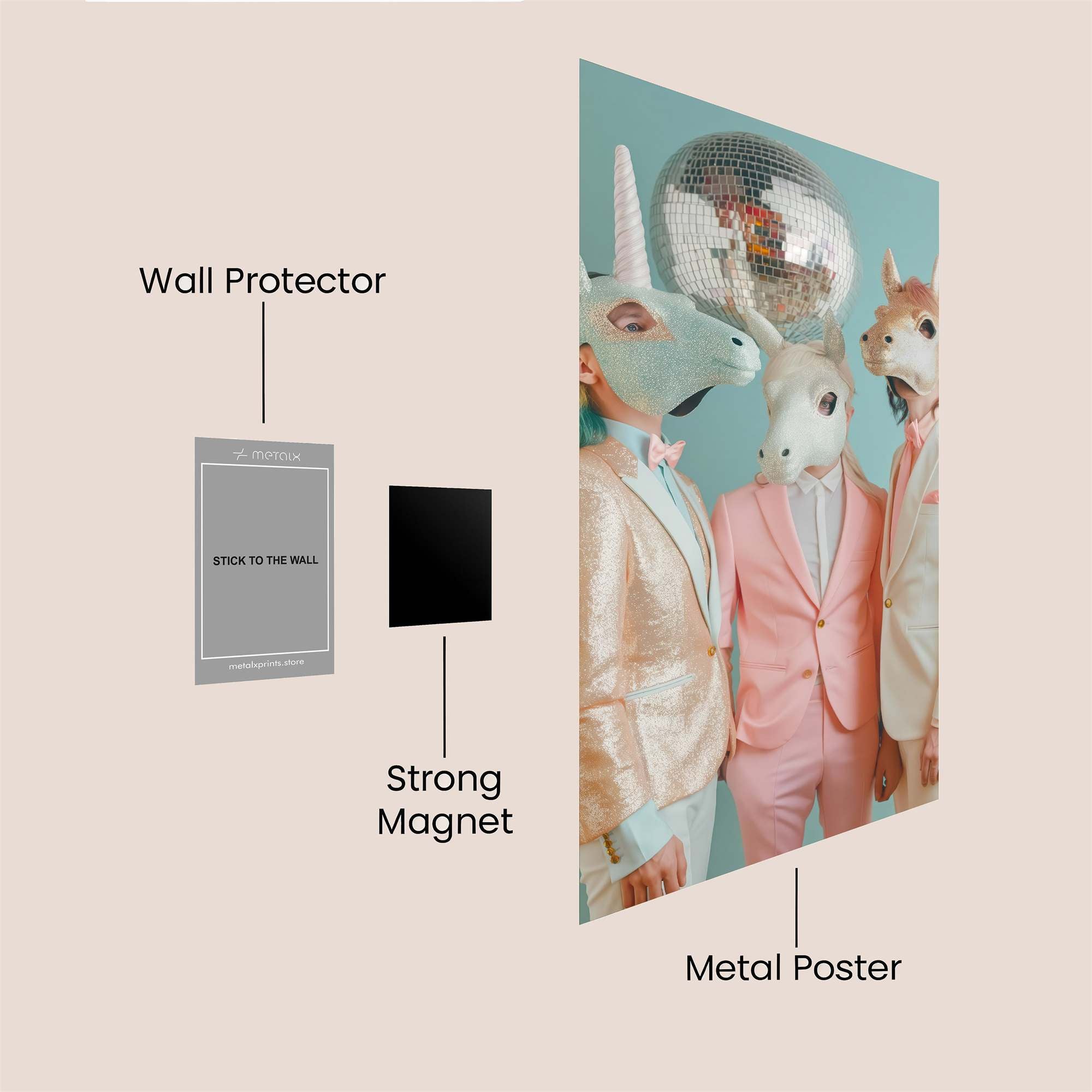 Unicorn Party Safe Wall Magnetic / M