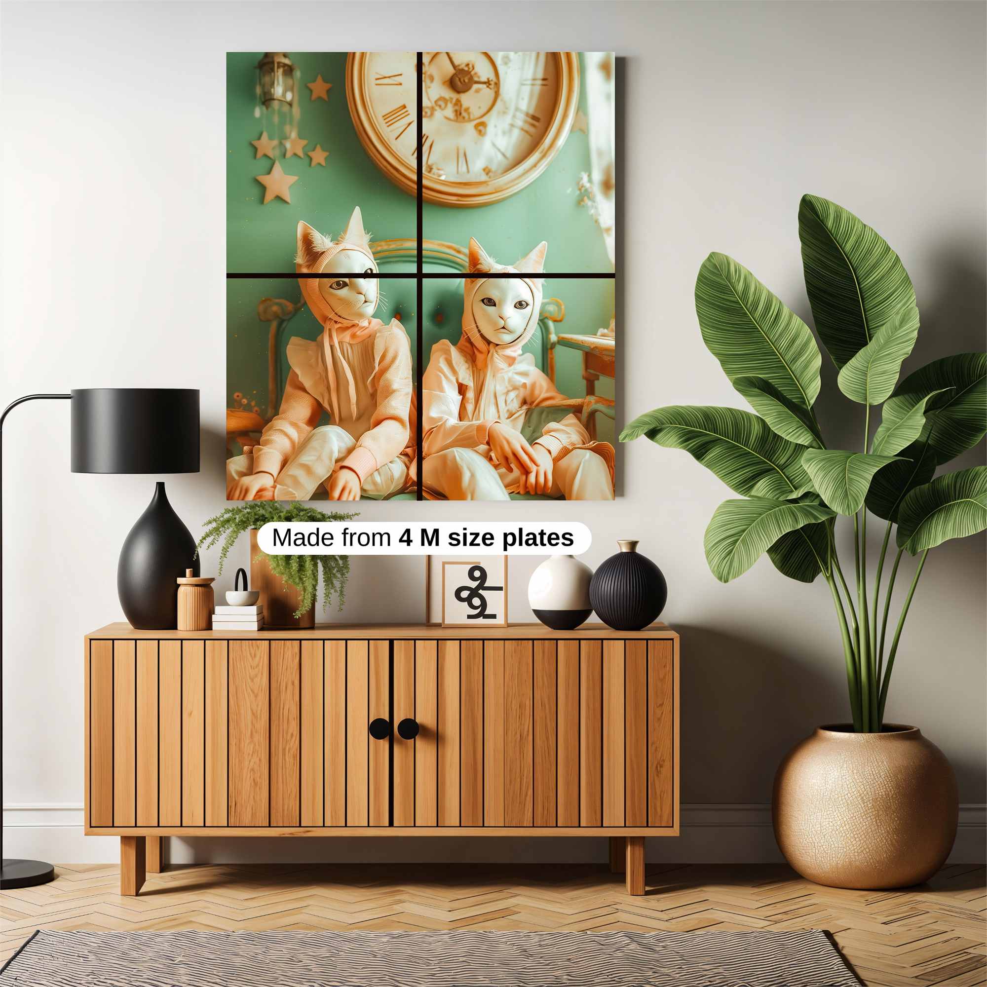 Cat Whimsy Safe Wall Magnetic / M