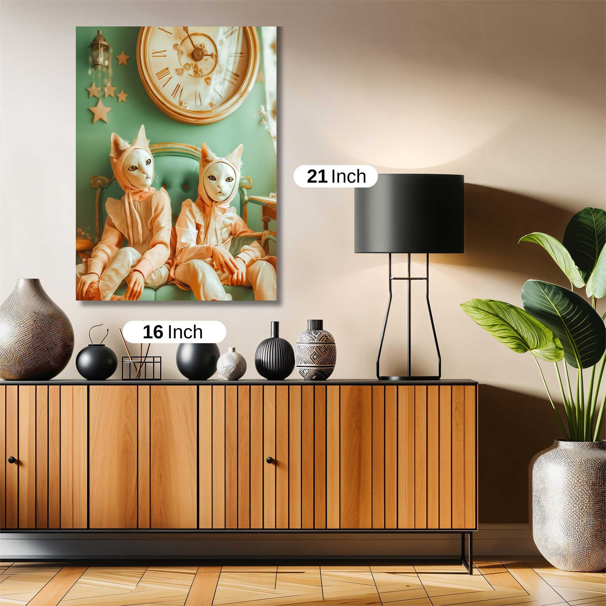 Cat Whimsy Safe Wall Magnetic / M