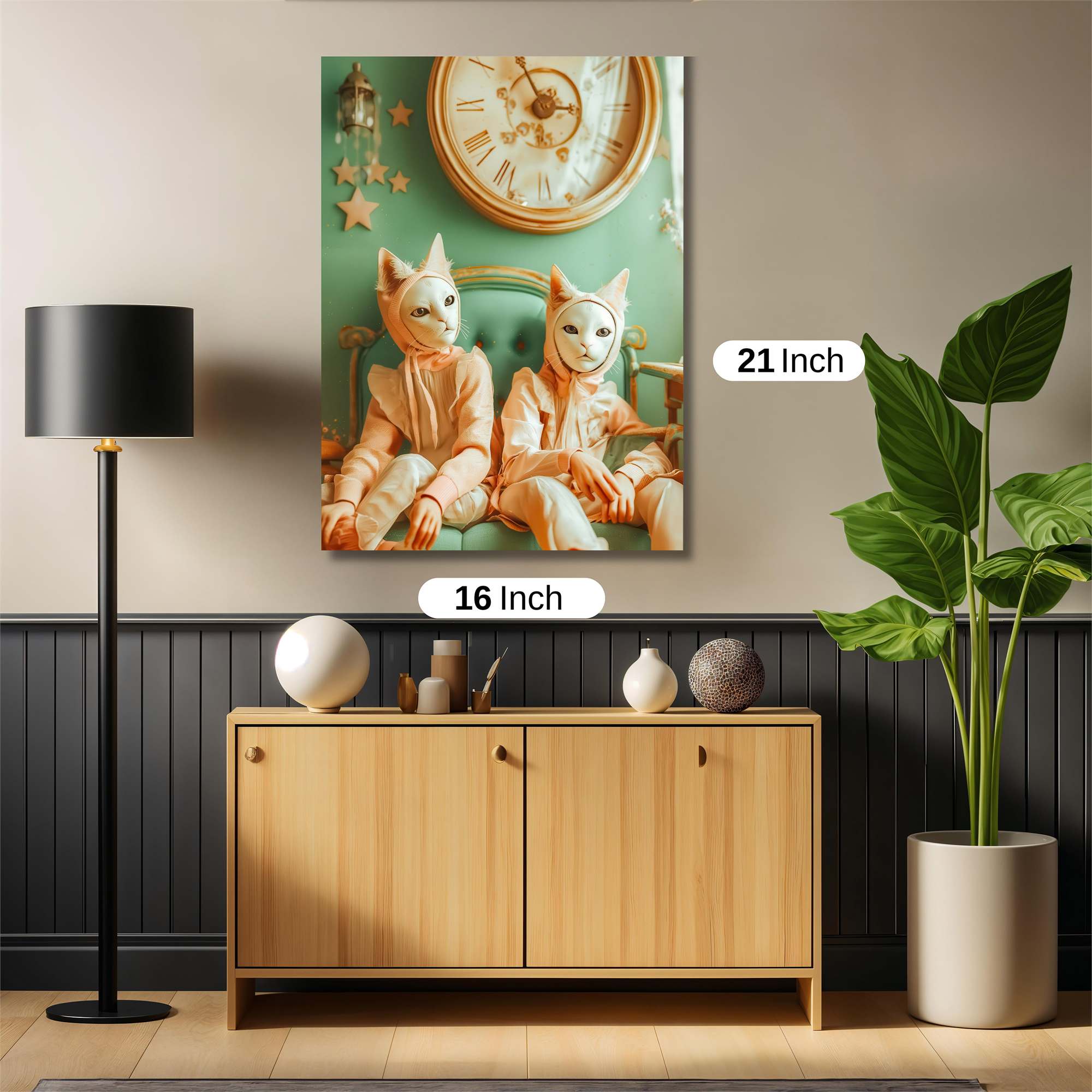 Cat Whimsy Safe Wall Magnetic / M