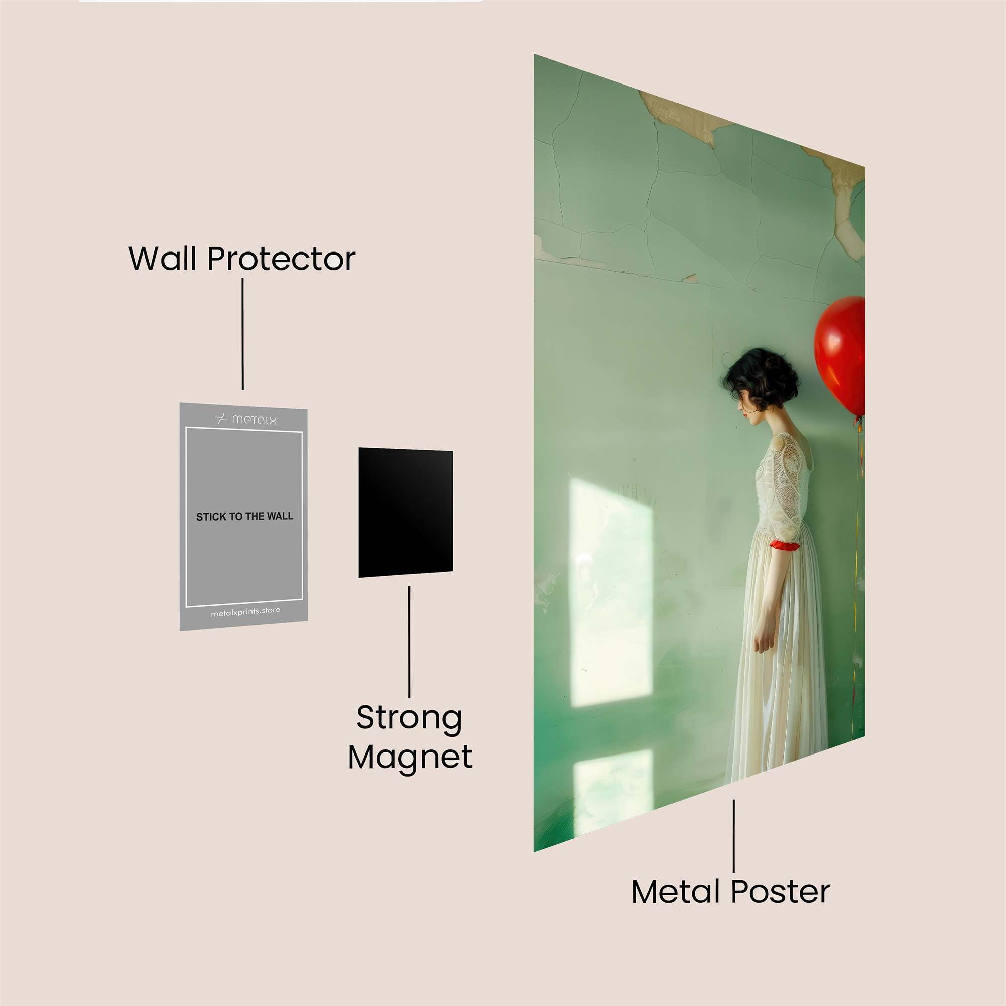 Balloon Whimsy Safe Wall Magnetic / M