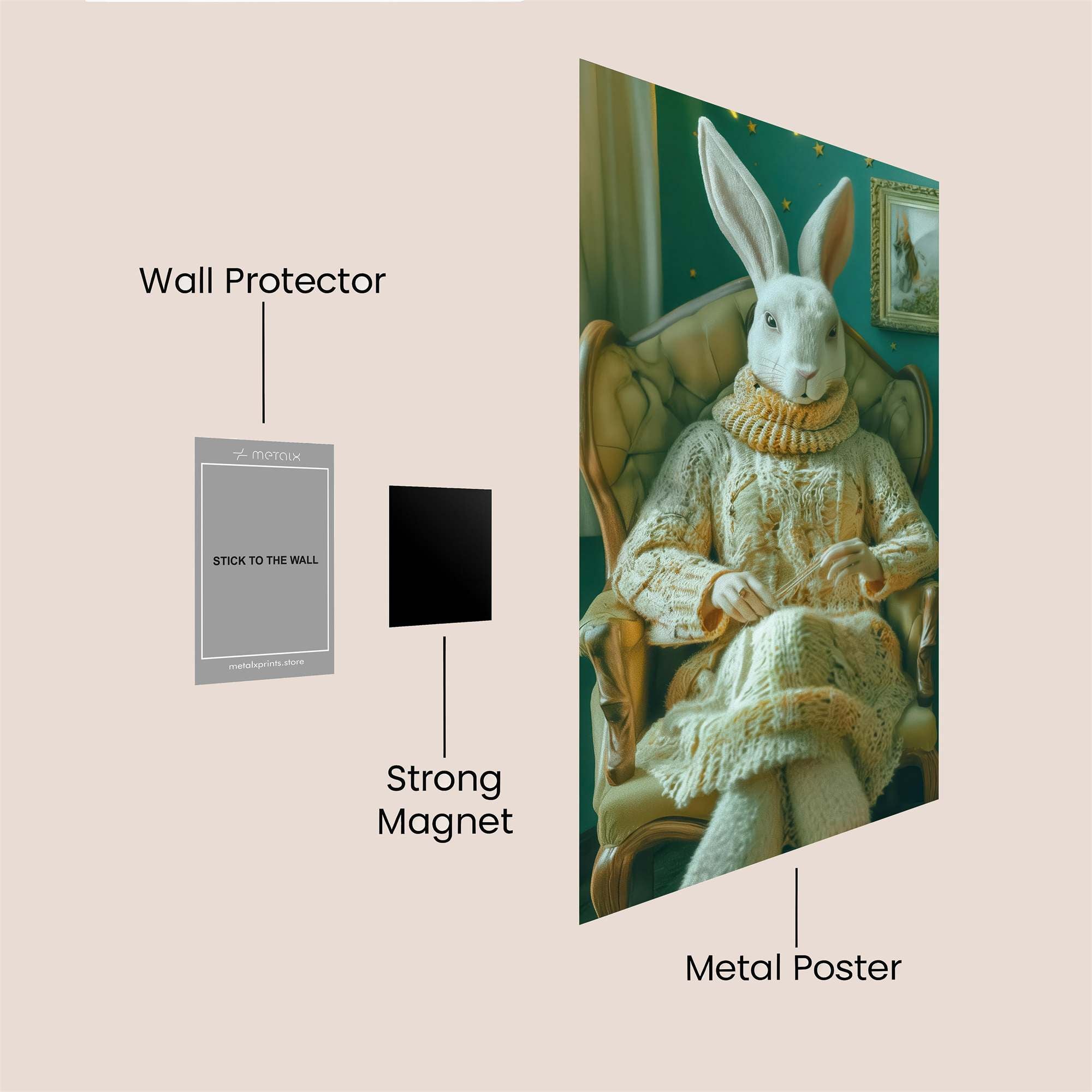 Rabbit Serenity Safe Wall Magnetic / M