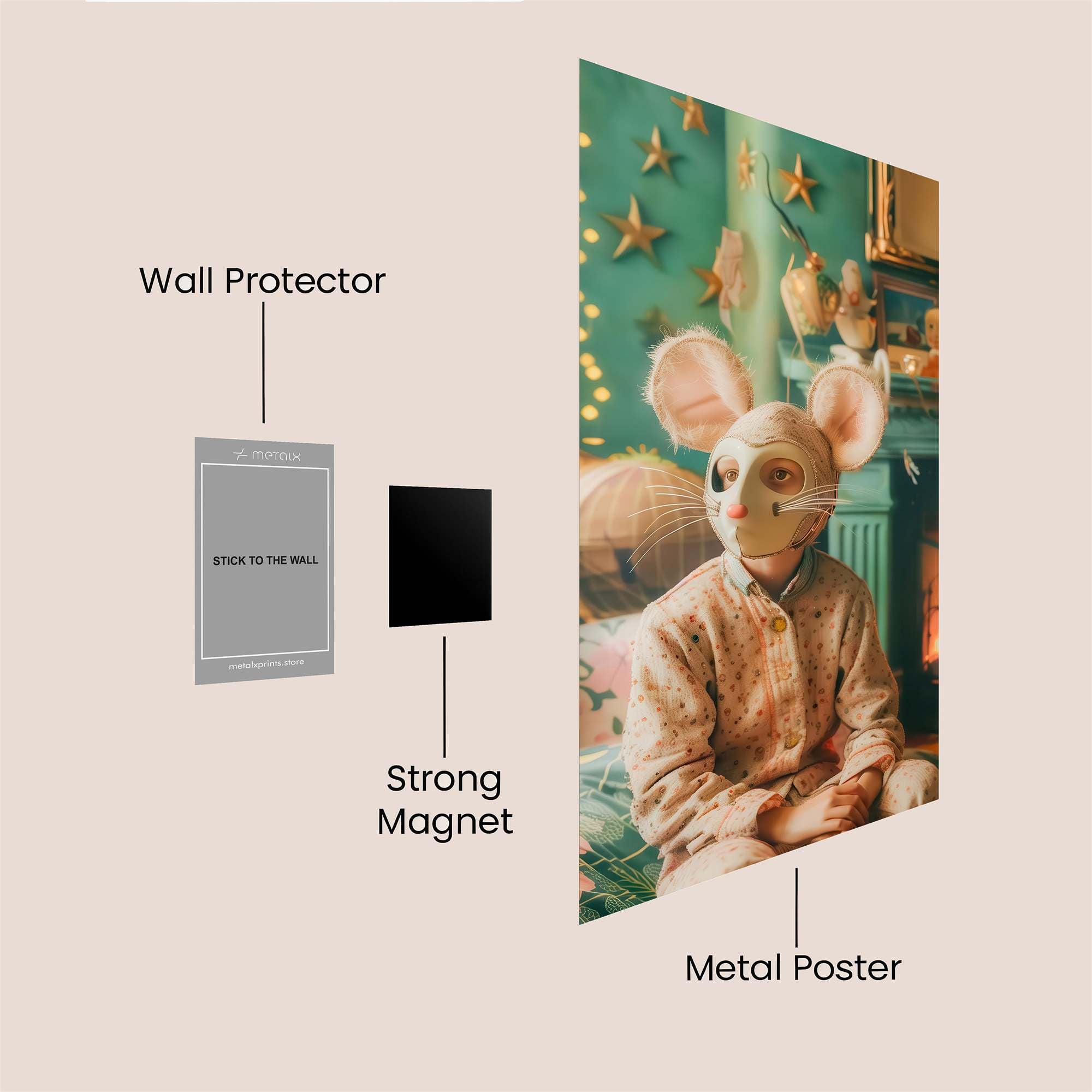 Mouse Whimsy Safe Wall Magnetic / M