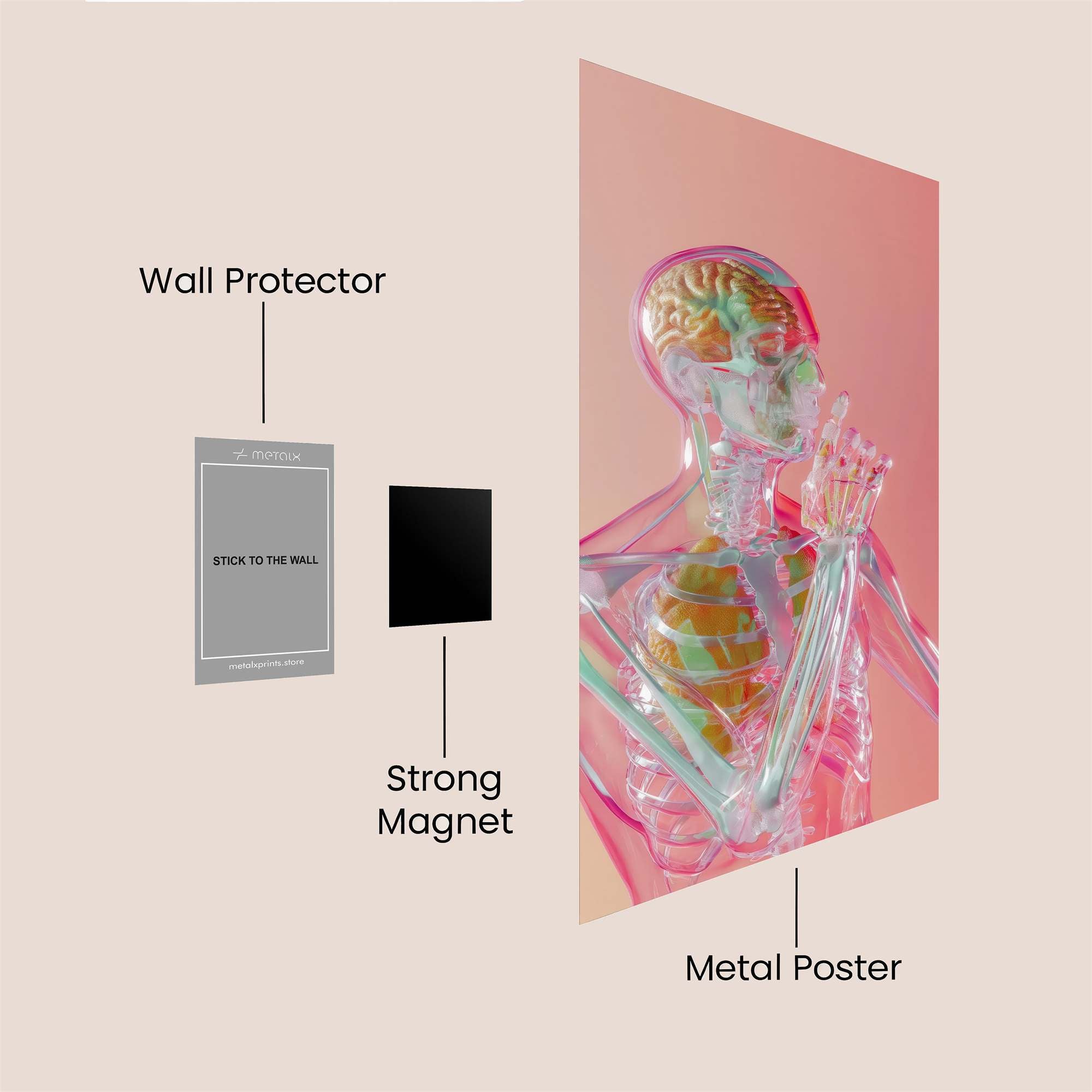Thinker's Muse Safe Wall Magnetic / M