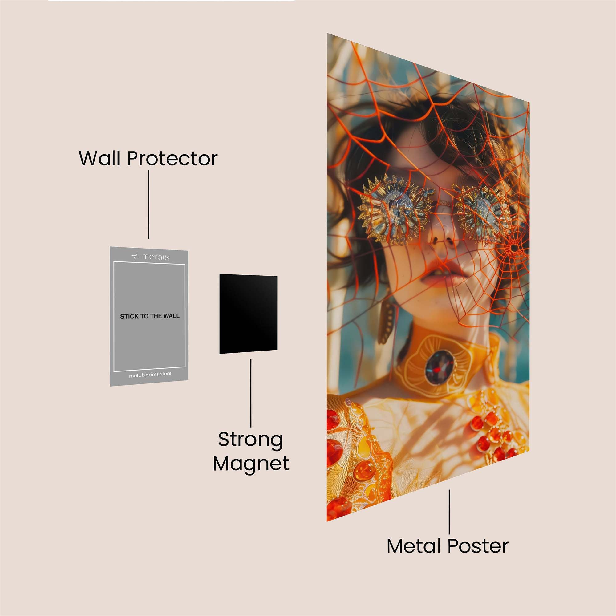 Web Whimsy Safe Wall Magnetic / M