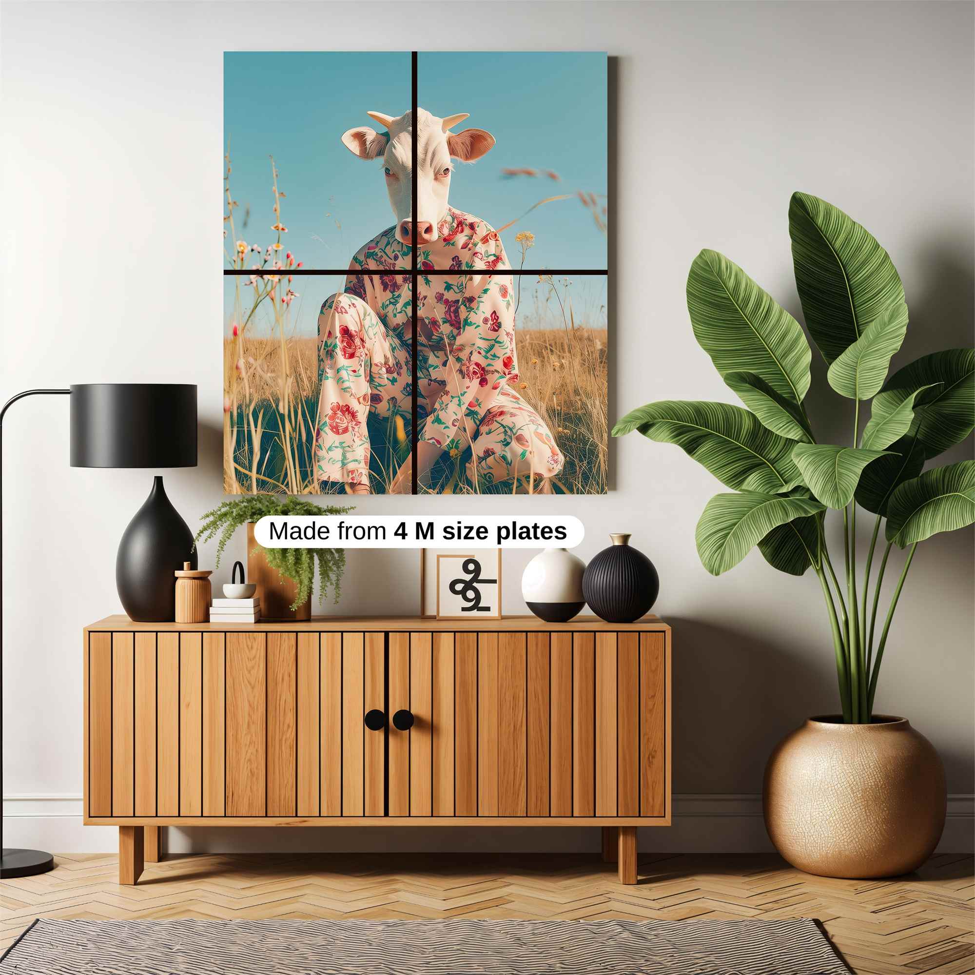 Cow Whimsy Safe Wall Magnetic / M