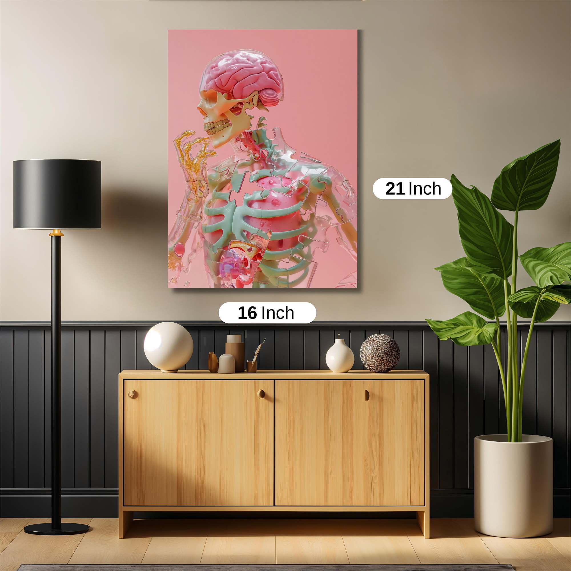 Skeleton Whimsy Safe Wall Magnetic / M