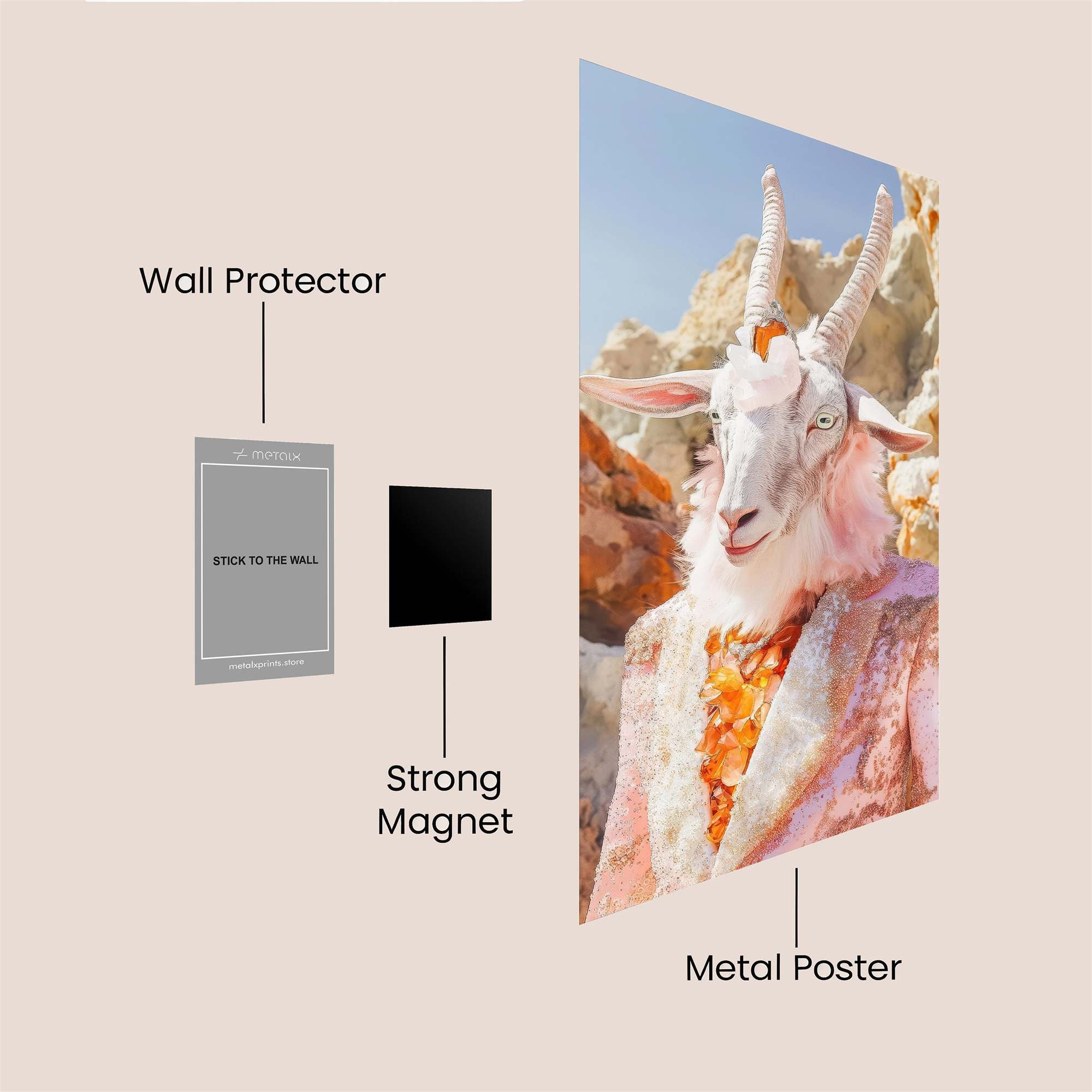 Goat Glamour Safe Wall Magnetic / M