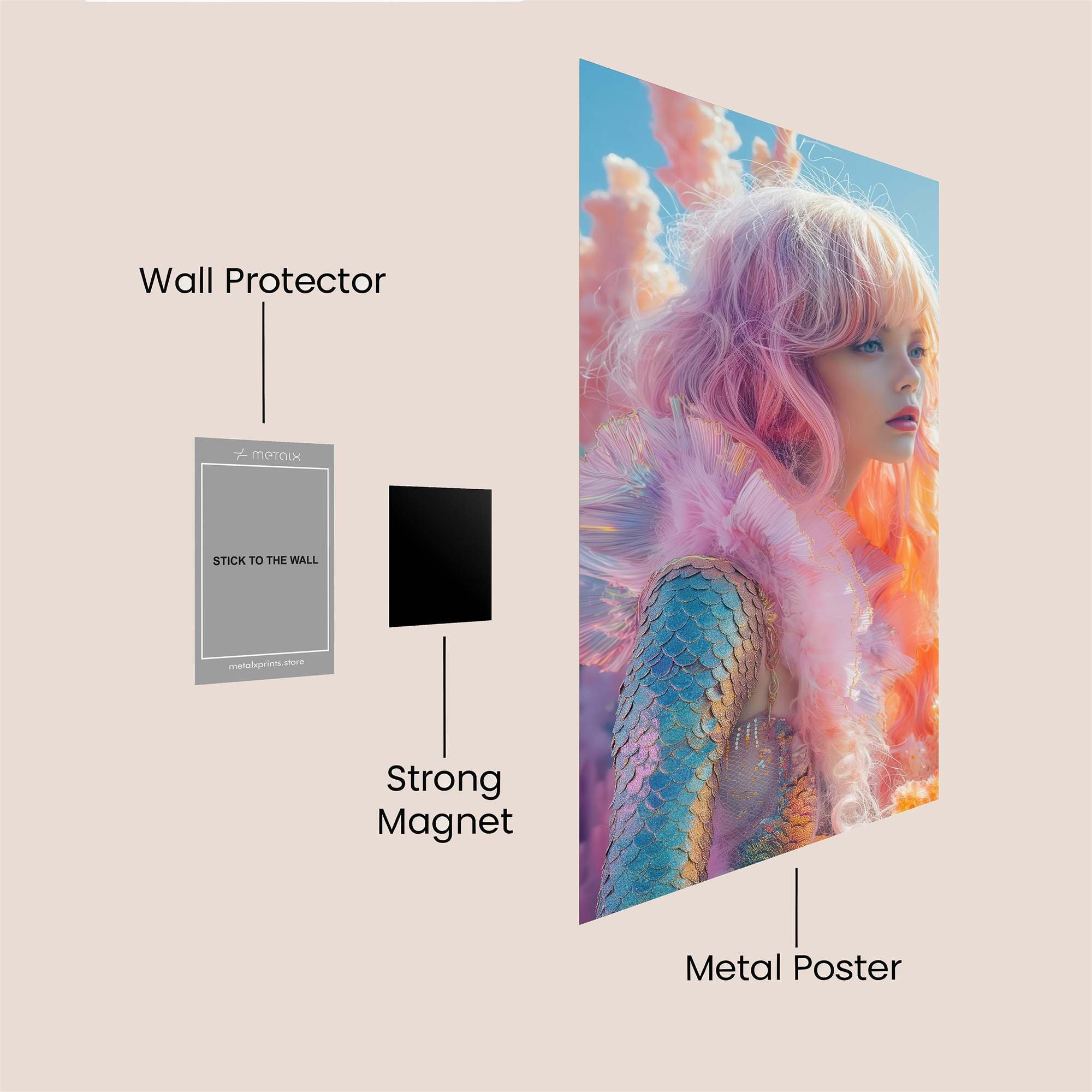 Coral Dream Safe Wall Magnetic / M