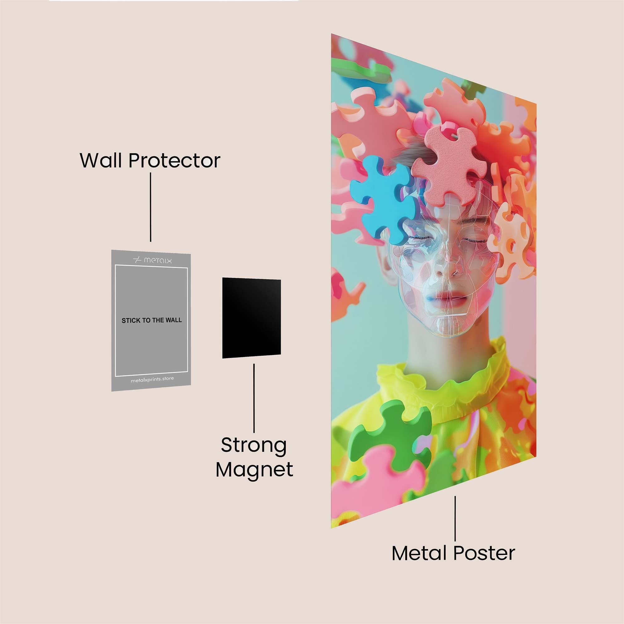 Puzzle Serenity Safe Wall Magnetic / M