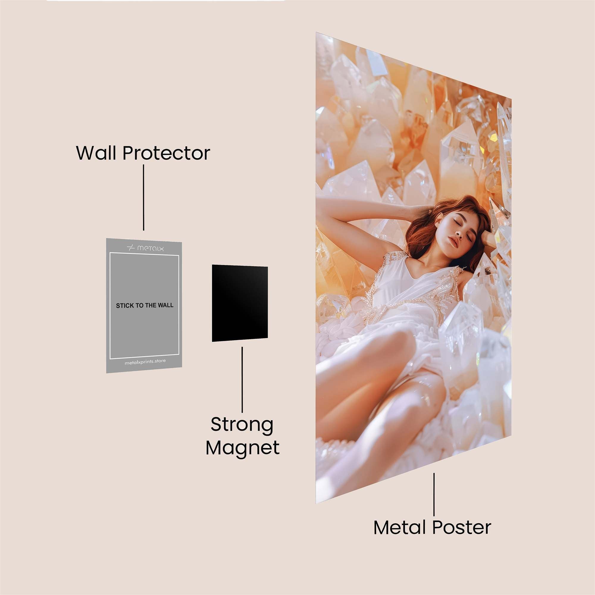 Crystal Serenity Safe Wall Magnetic / M