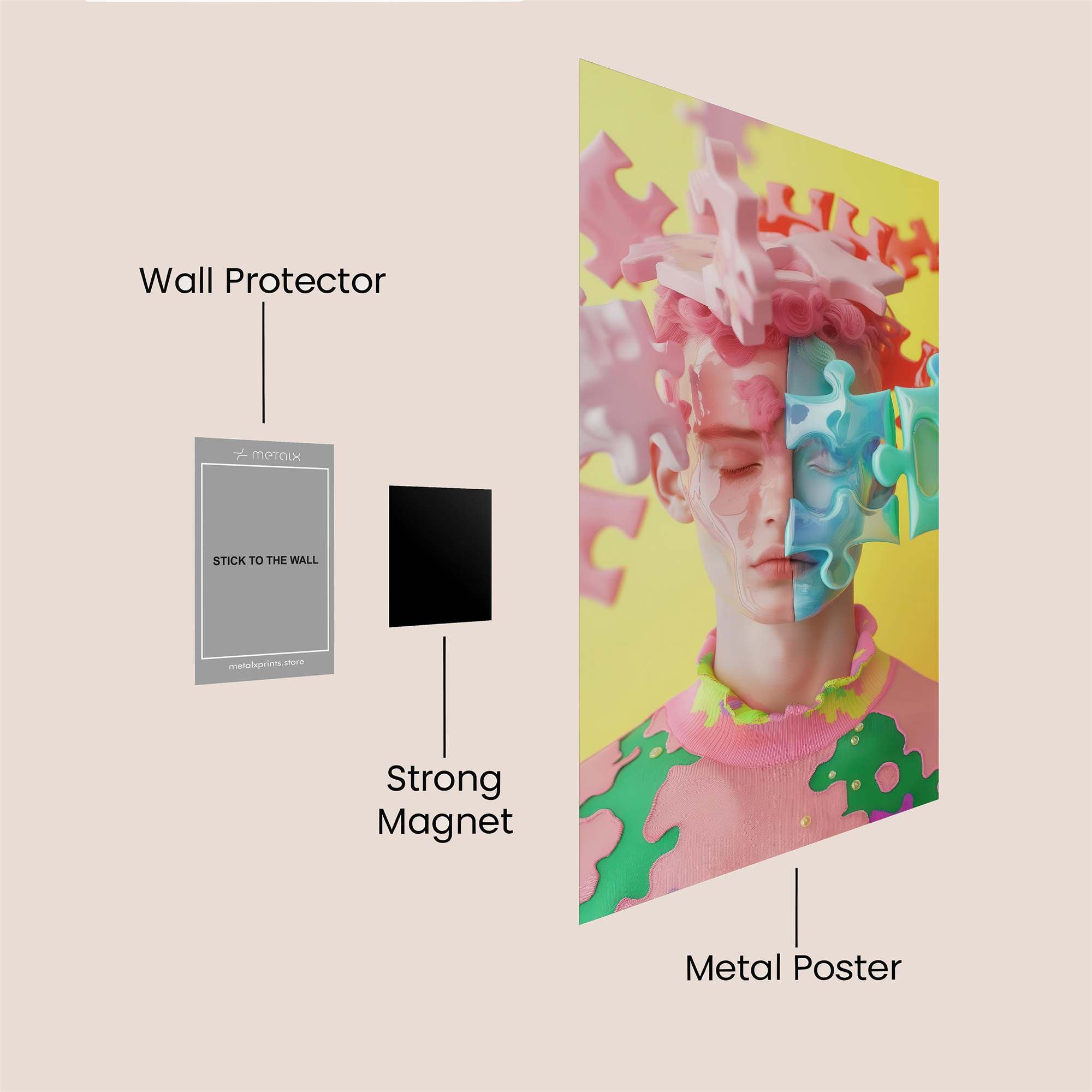 Puzzle Harmony Safe Wall Magnetic / M