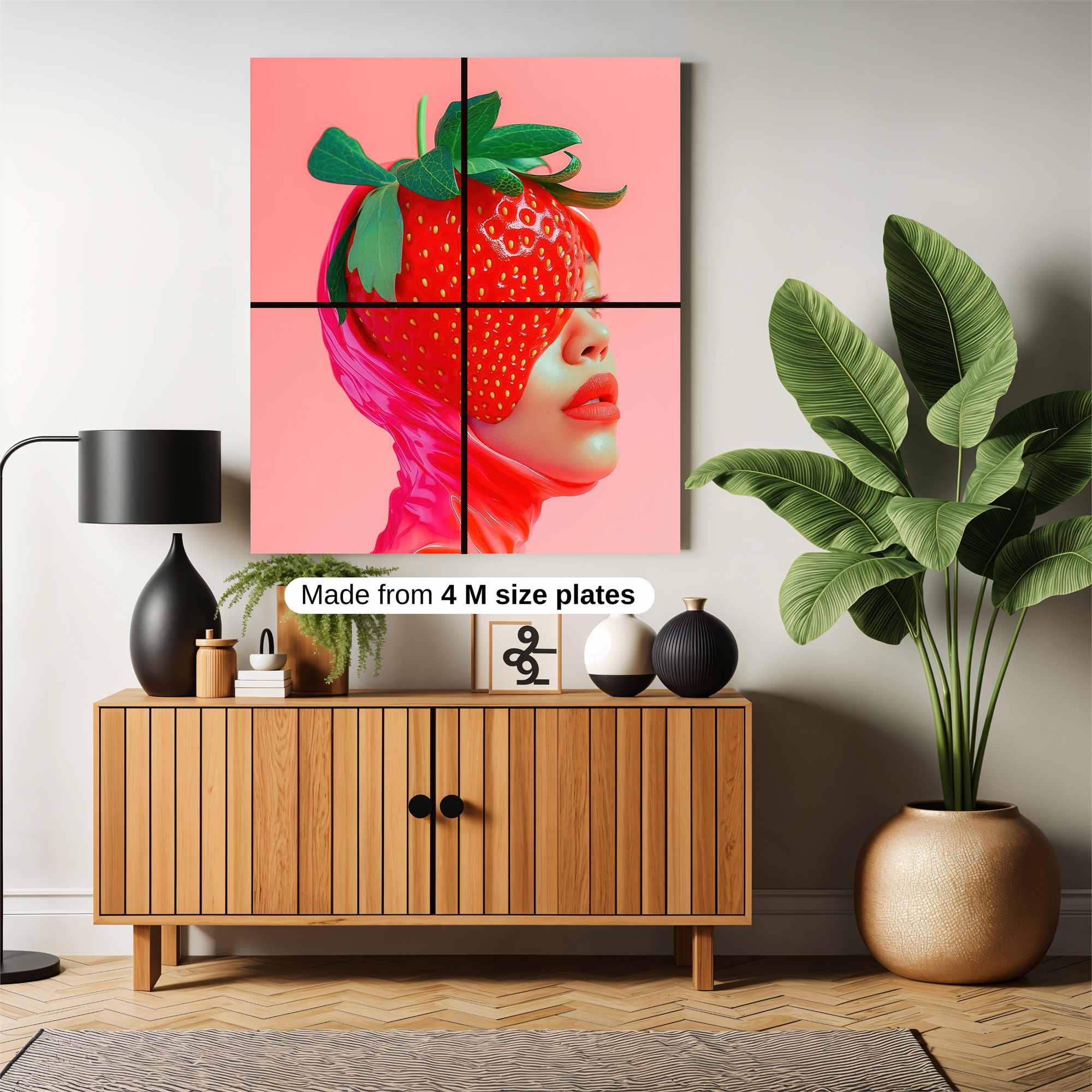 Strawberry Whimsy Safe Wall Magnetic / M