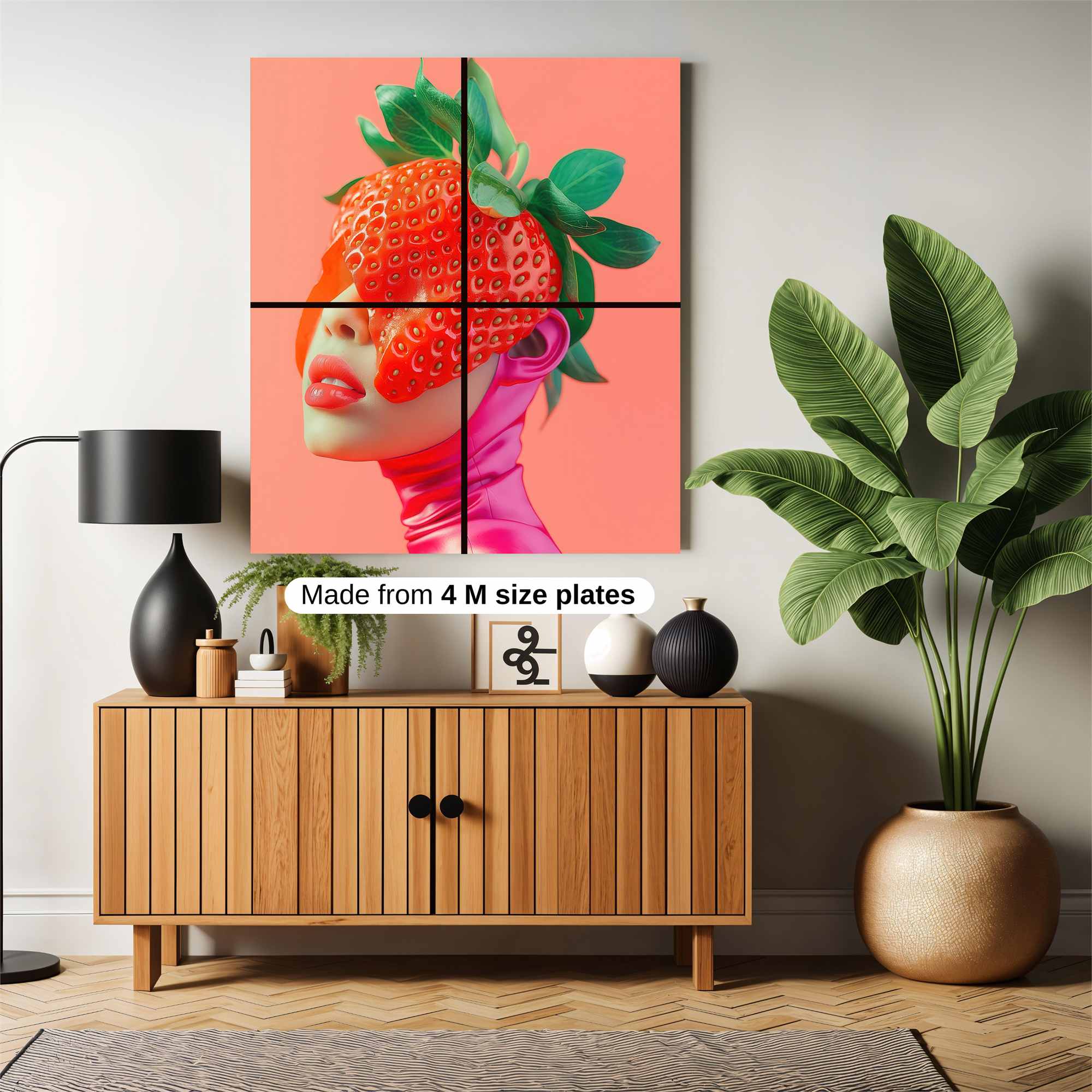 Strawberry Whimsy Safe Wall Magnetic / M