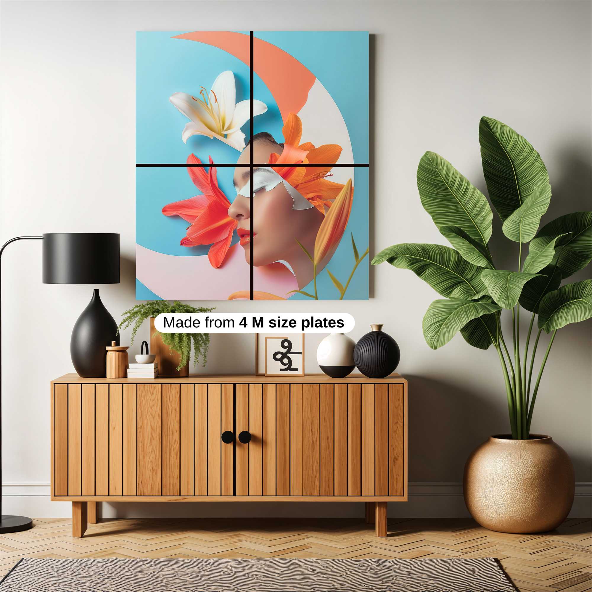 Floral Serenity Safe Wall Magnetic / M